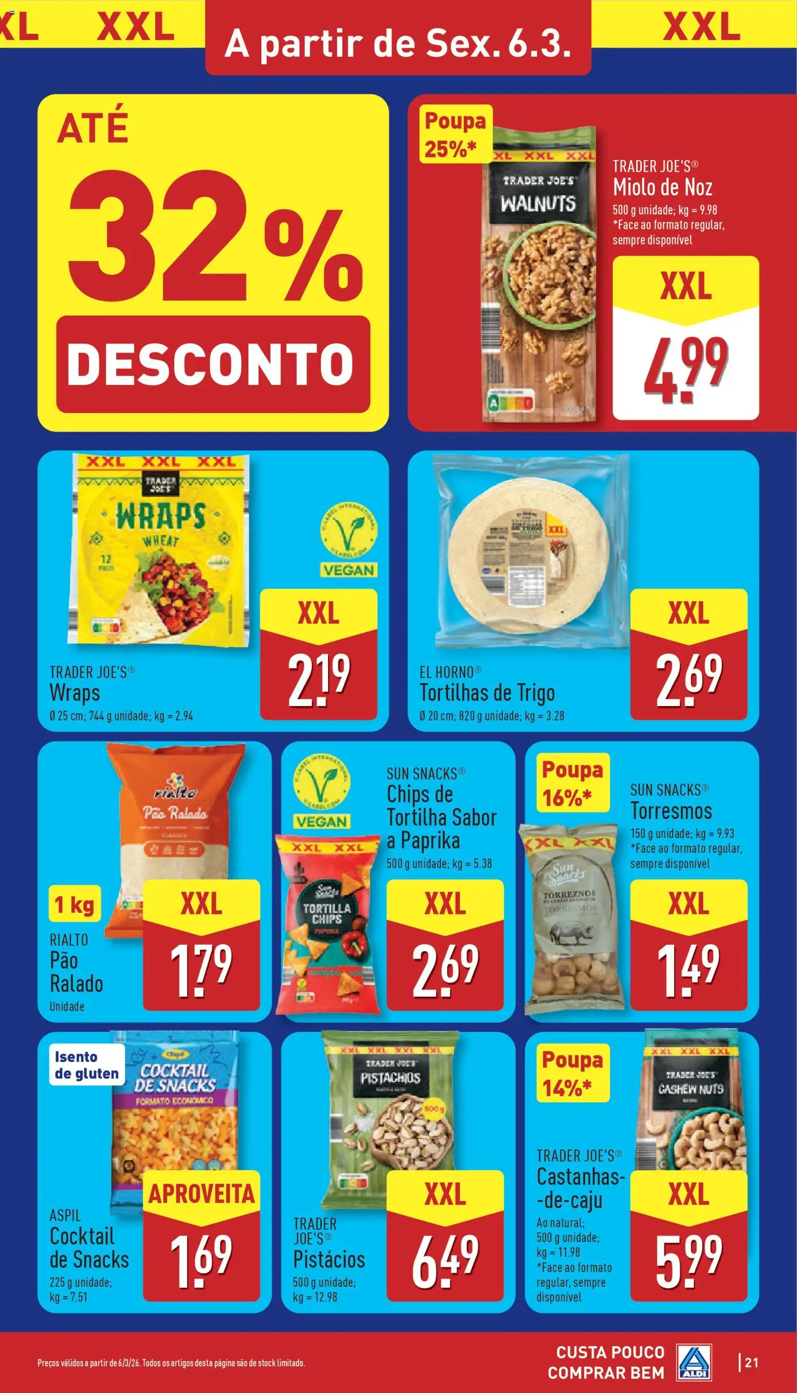 Aldi folheto │ válido de 02.03.2026 | Página: 21 | Produtos: Castanhas, Pão