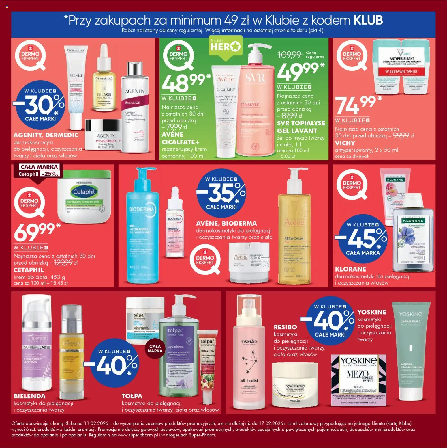 Super-pharm Gazetka od 11.02.2026 | Strona: 6 | Produkty: Karta, Kosmetyki, Krem, Antyperspirant