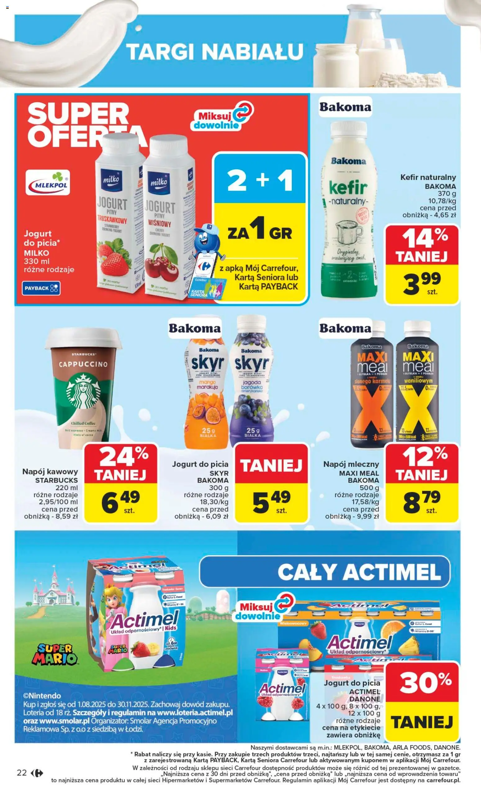 Carrefour Gazetka od 10.11.2025 | Strona: 24 | Produkty: Karta, Cappuccino, Kefir naturalny, Jogurt