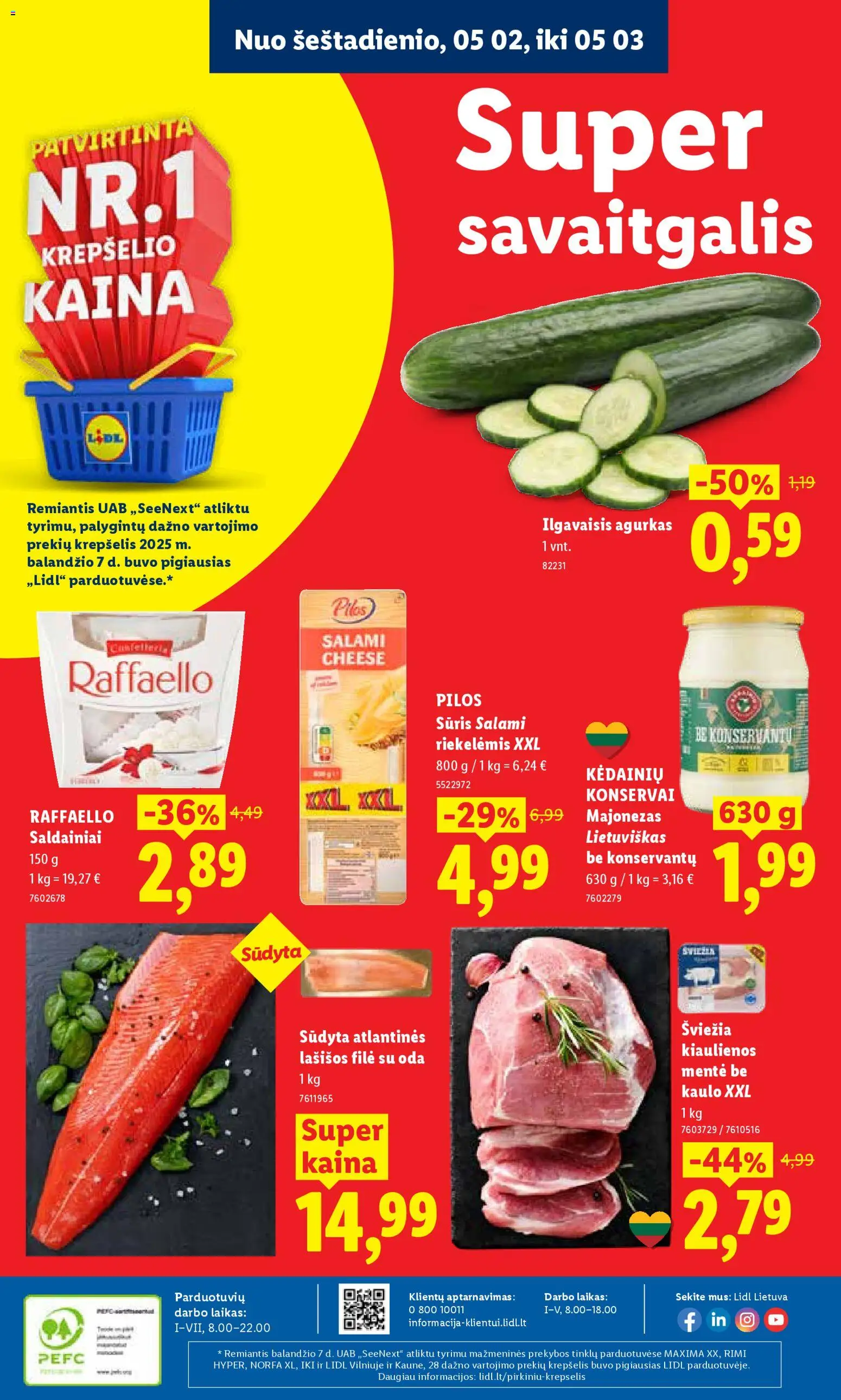 LIDL akcijos nuo 27.04.2026 | Puslapis: 38 | Prekių: Sūris, Lašišos, Majonezas, Saldainiai