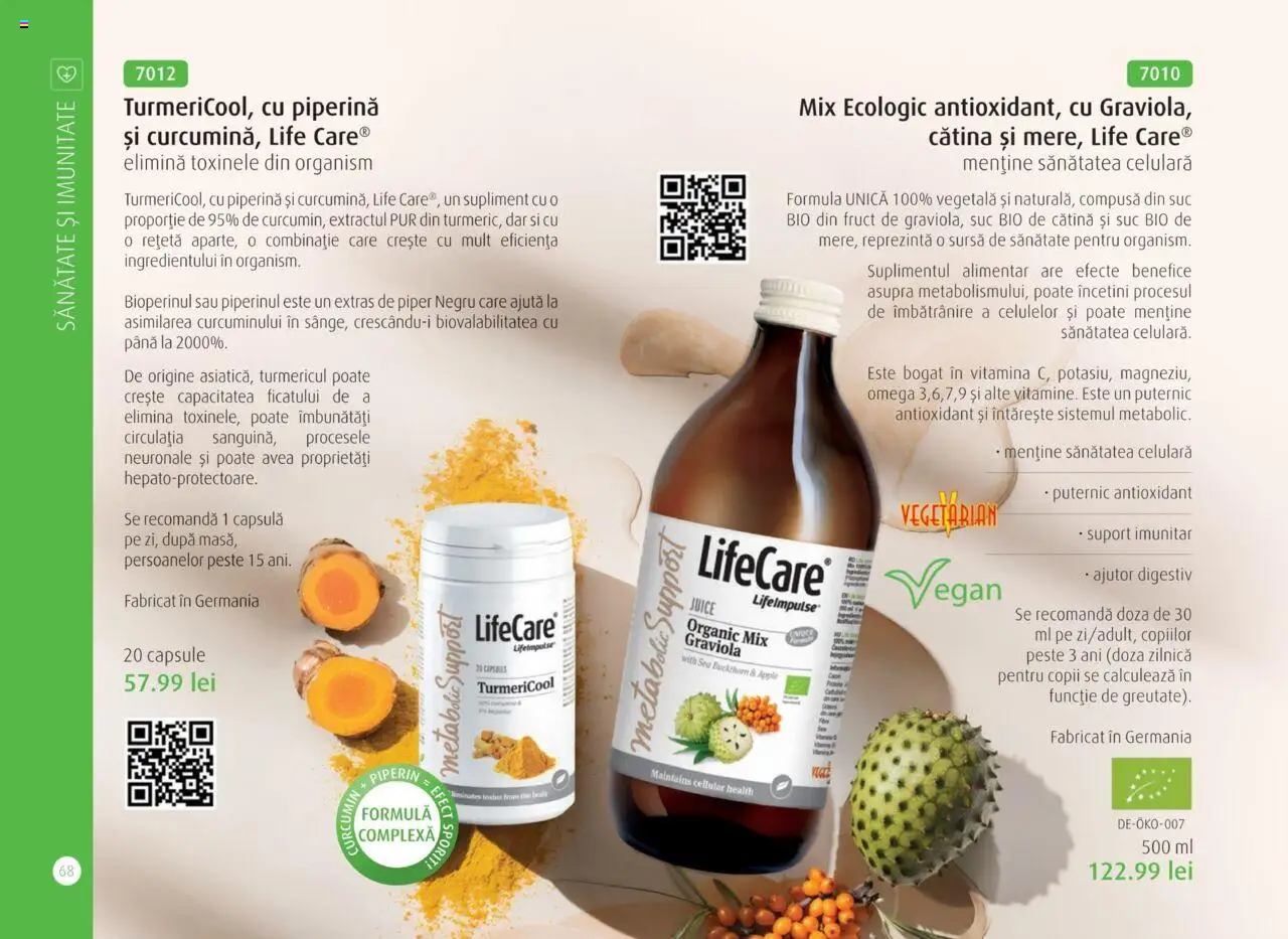 Life Care catalog - Aprilie/Octombrie – valabil de la 01.04.2025 | Pagină: 70 | Produse: Chaussures de ski, Apple, Pește, Piper