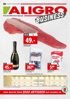 Aligro Aktionen Business Schlieren, Gossau SG, Frauenfeld, Rapperswil-Jona, Sargans, Bern, Brüttisellen, Pratteln, Emmen, Spreitenbach ab 08.12.2025 gültig