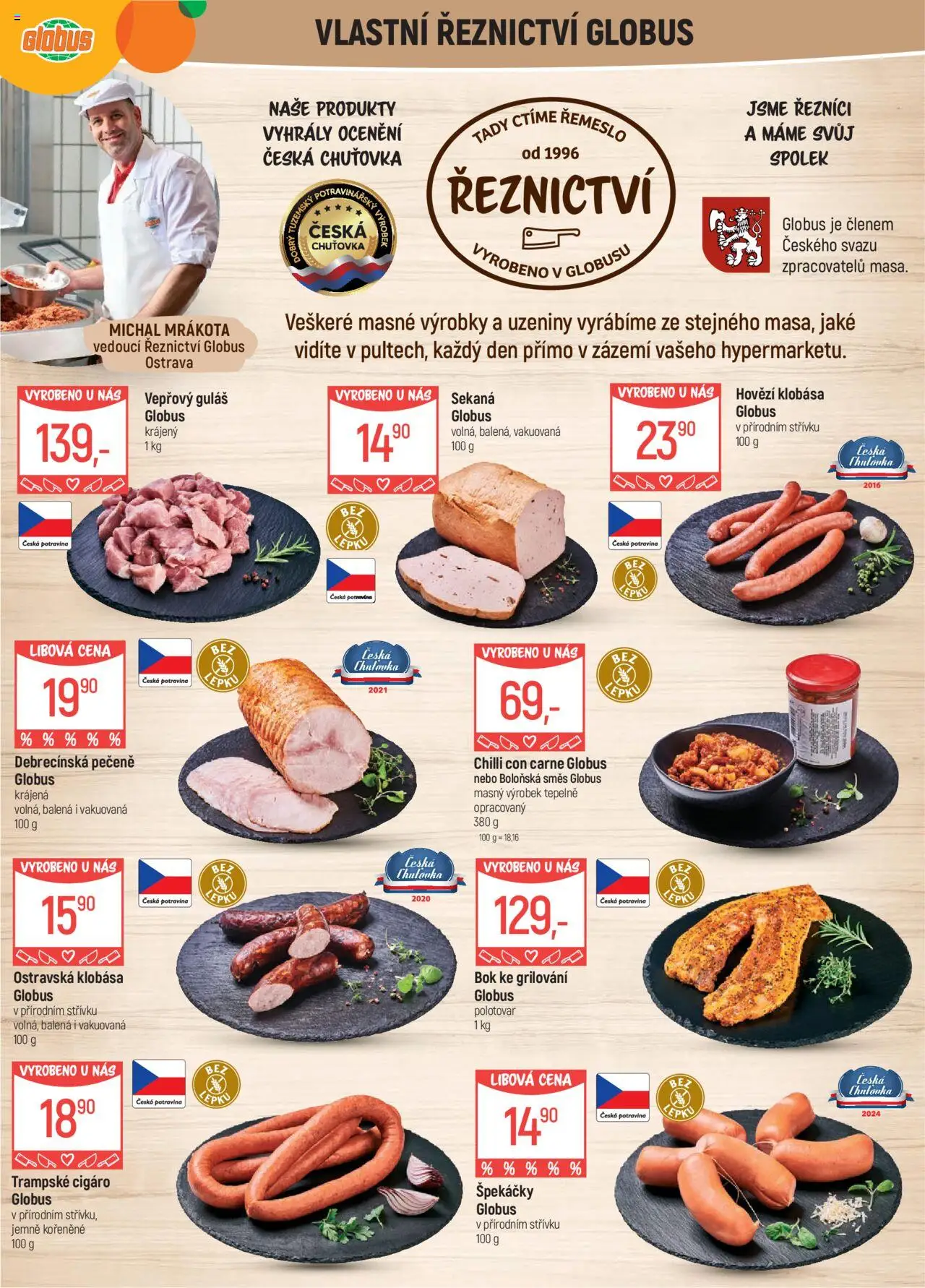Globus leták - Ostrava od 23.07.2025 | Strana: 5 | Produkty: Hovězí, Klobása, Chilli con carne, Guláš