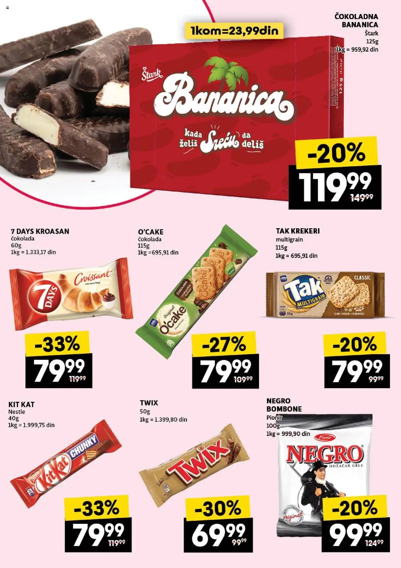 Idea katalog - važi od 07.08.2025 | Strana: 34 | Proizvode: Bombone, Twix, Kroasan, Čokolada