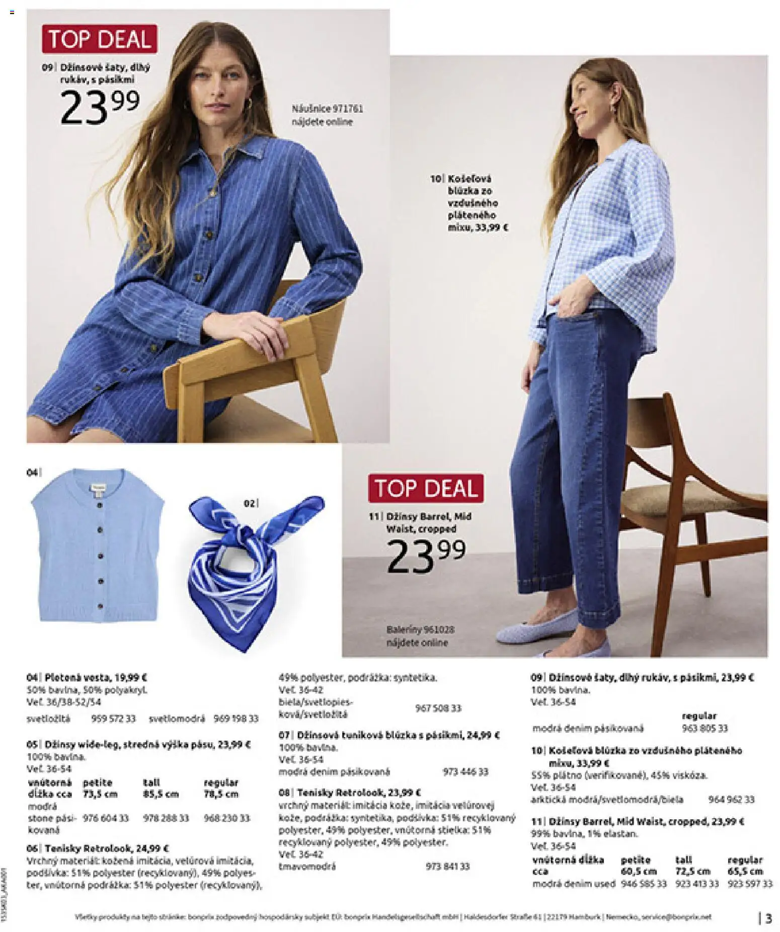 Nové Bonprix akcie – leták je platný od 10.03.2026 | Strana: 5 | Produkty: Blúzka, Tenisky