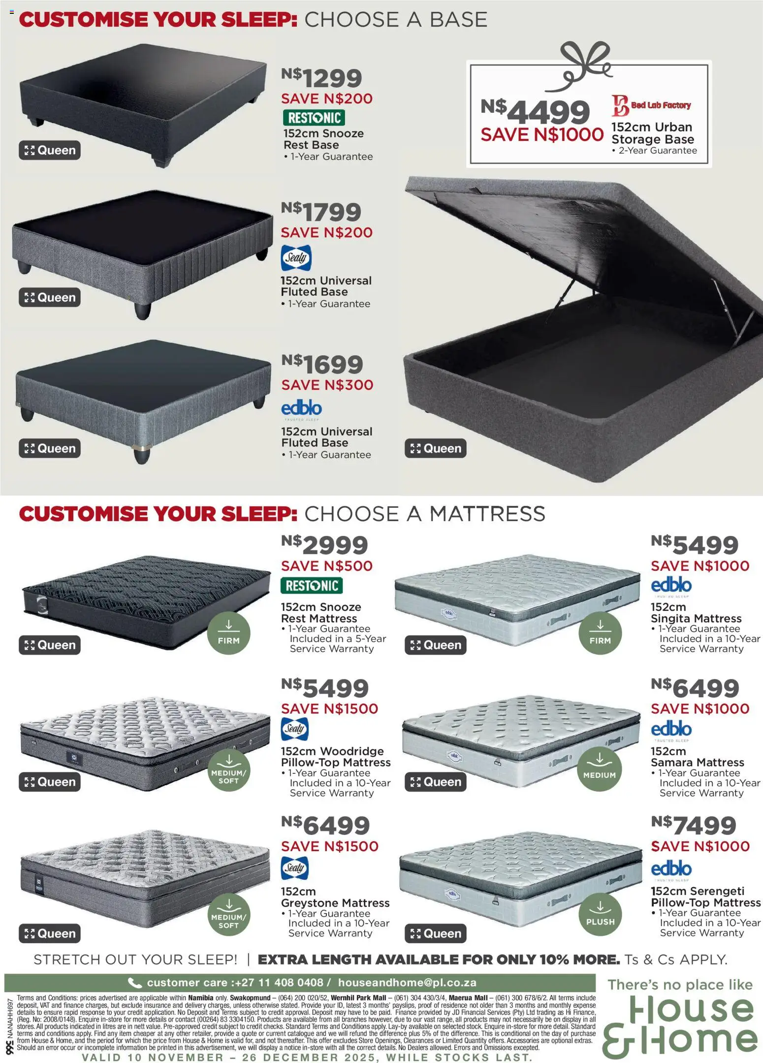 New House and Home catalogue – valid from 10.11.2025 | Page: 16 | Products: Bed, Mattress