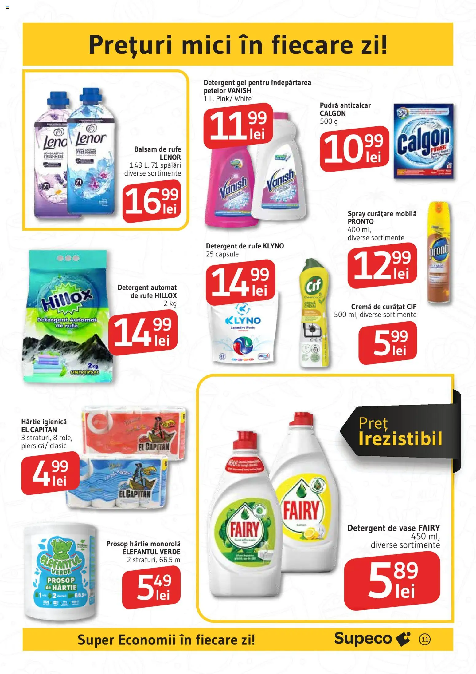 Noul catalog Supeco – valabil de la 27.11.2025 | Pagină: 11 | Produse: Detergent de vase, Kedi Ödül Oyuncakları, Cremă, Detergent