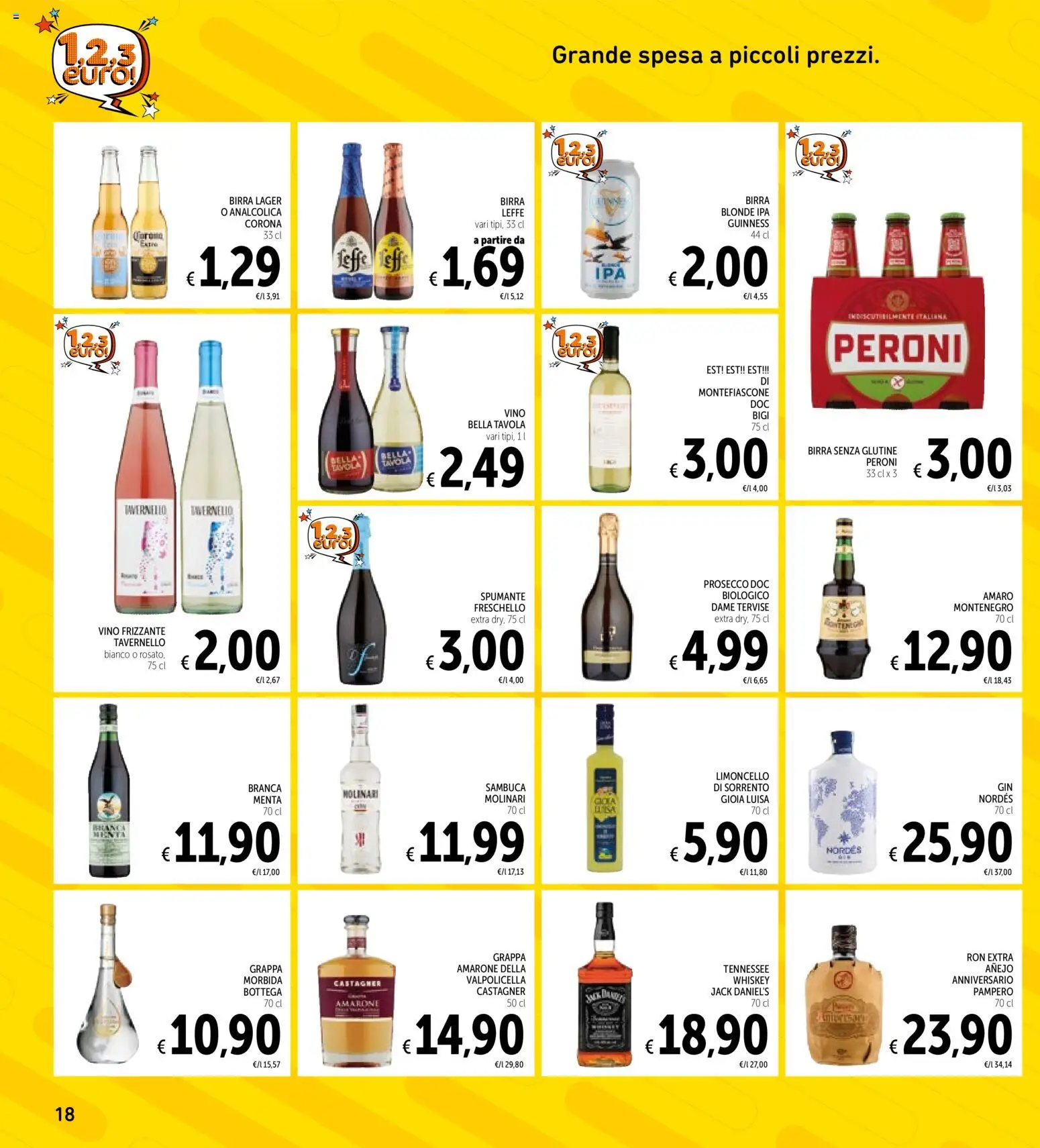 Volantino Spazio Conad del 07.04.2026 | Pagina: 18 | Prodotti: Birra, Limoncello, Grappa, Amaro