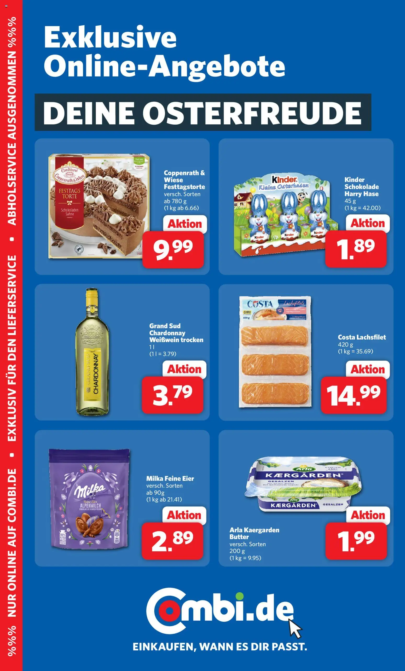 Combi Prospekt 	 – gültig ab 30.03.2026 | Seite: 34 | Produkte: Milch, Eier, Schokolade, Weißwein trocken