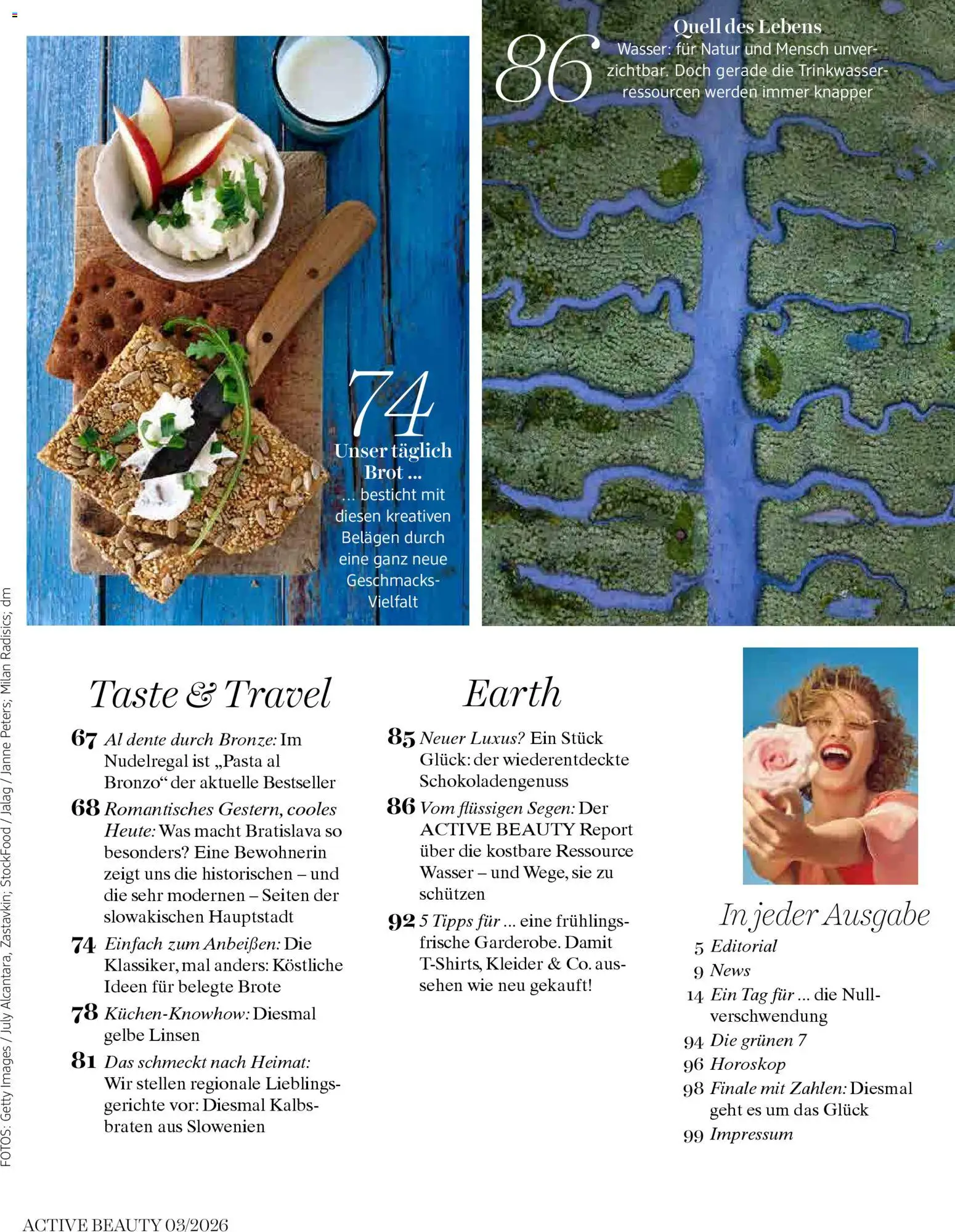 dm drogerie markt Active Beauty Magazin 03/2026 gültig ab 01.03.2026 | Seite: 7 | Produkte: Wasser, Brot