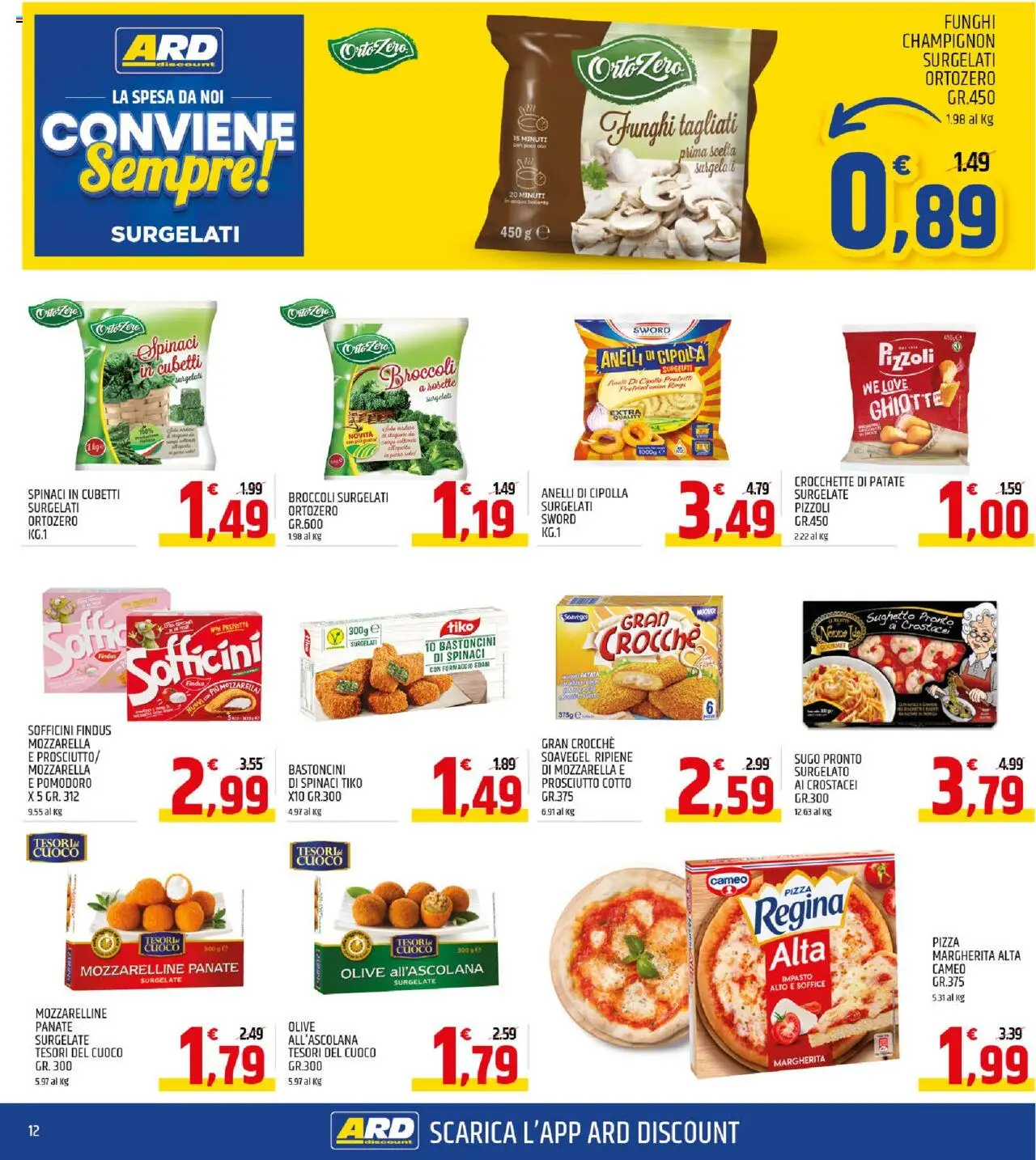 Volantino ARD Discount del 22.09.2025 | Pagina: 12 | Prodotti: Patate, Pomodoro, Spinaci, Broccoli