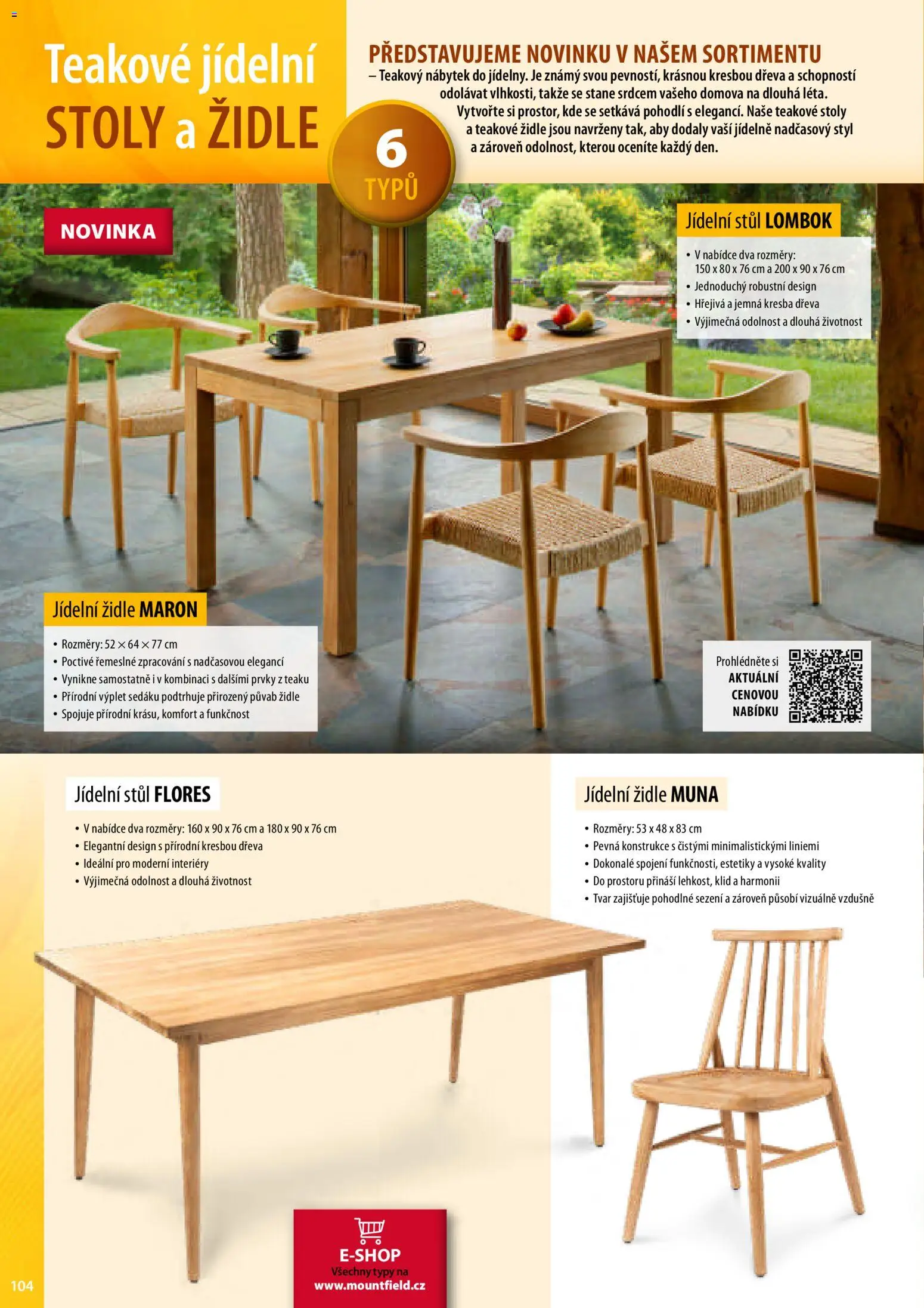 Mountfield katalog od 02.04.2026 | Strana: 104 | Produkty: Nábytek, Stůl, Židle