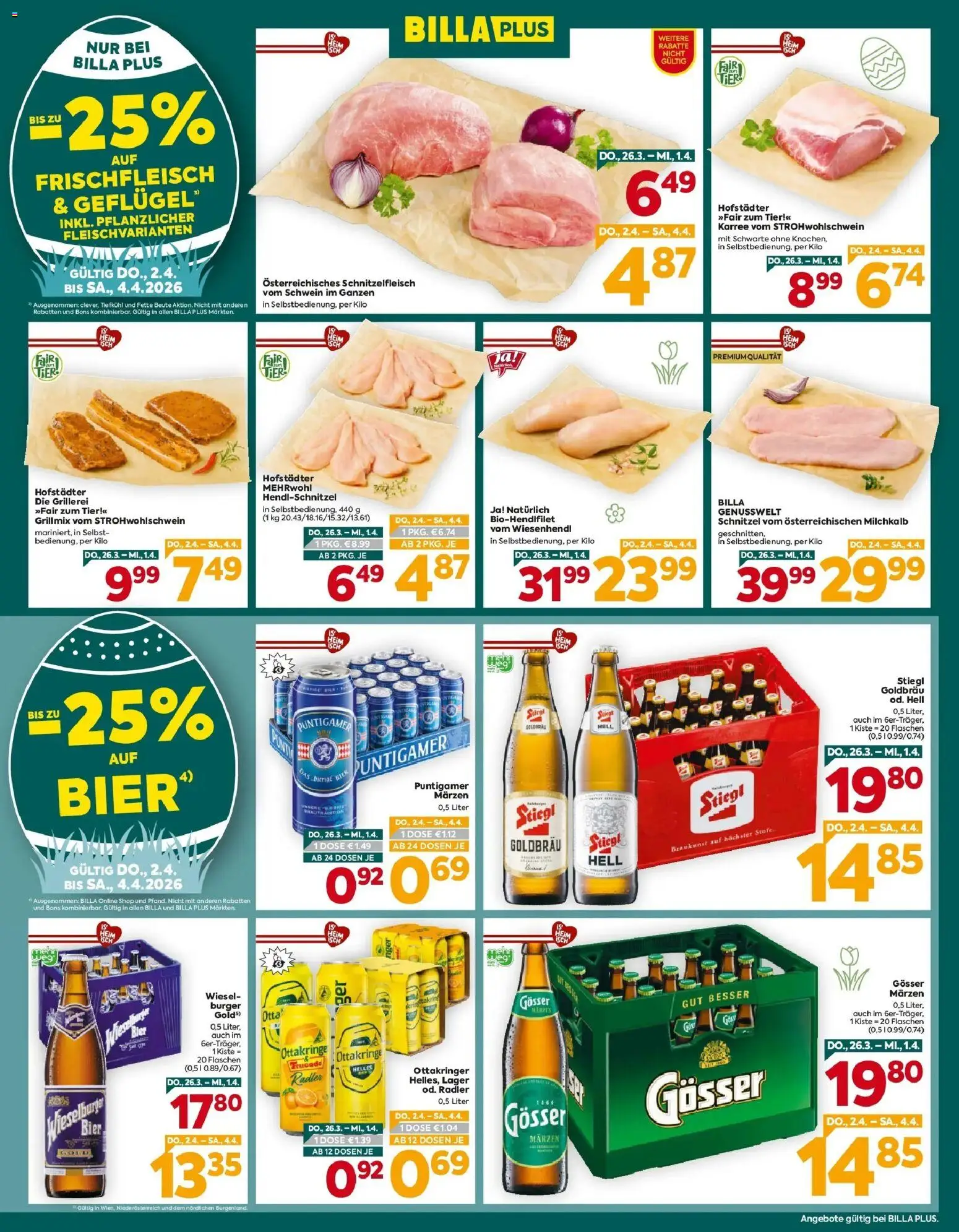 Billa Plus Flugblatt - Burgenland gültig ab 26.03.2026 | Seite: 3 | Produkte: Bier