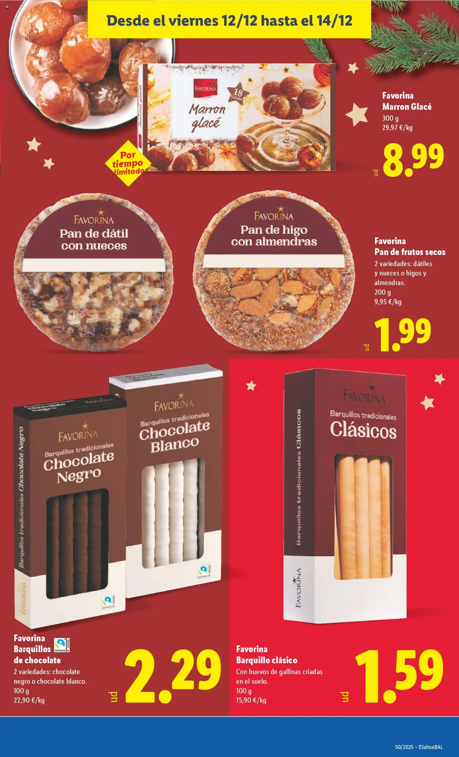 Lidl folleto │ válido desde el 08.12.2025 | Página: 51 | Productos: Huevos, Chocolate, Frutos secos, Σαντιγύ