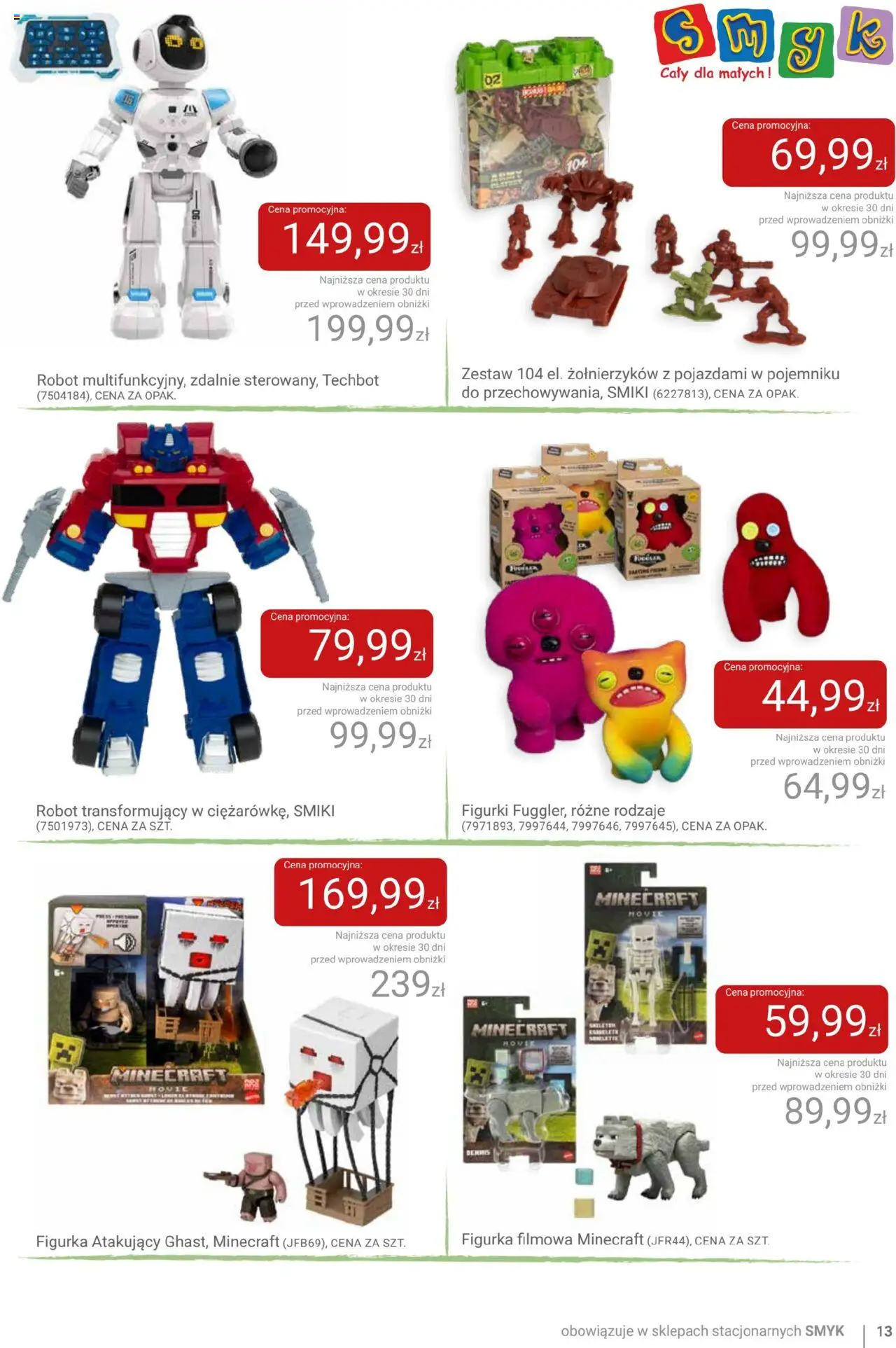 Smyk Gazetka od 17.06.2025 | Strona: 13 | Produkty: Robot, Figurki