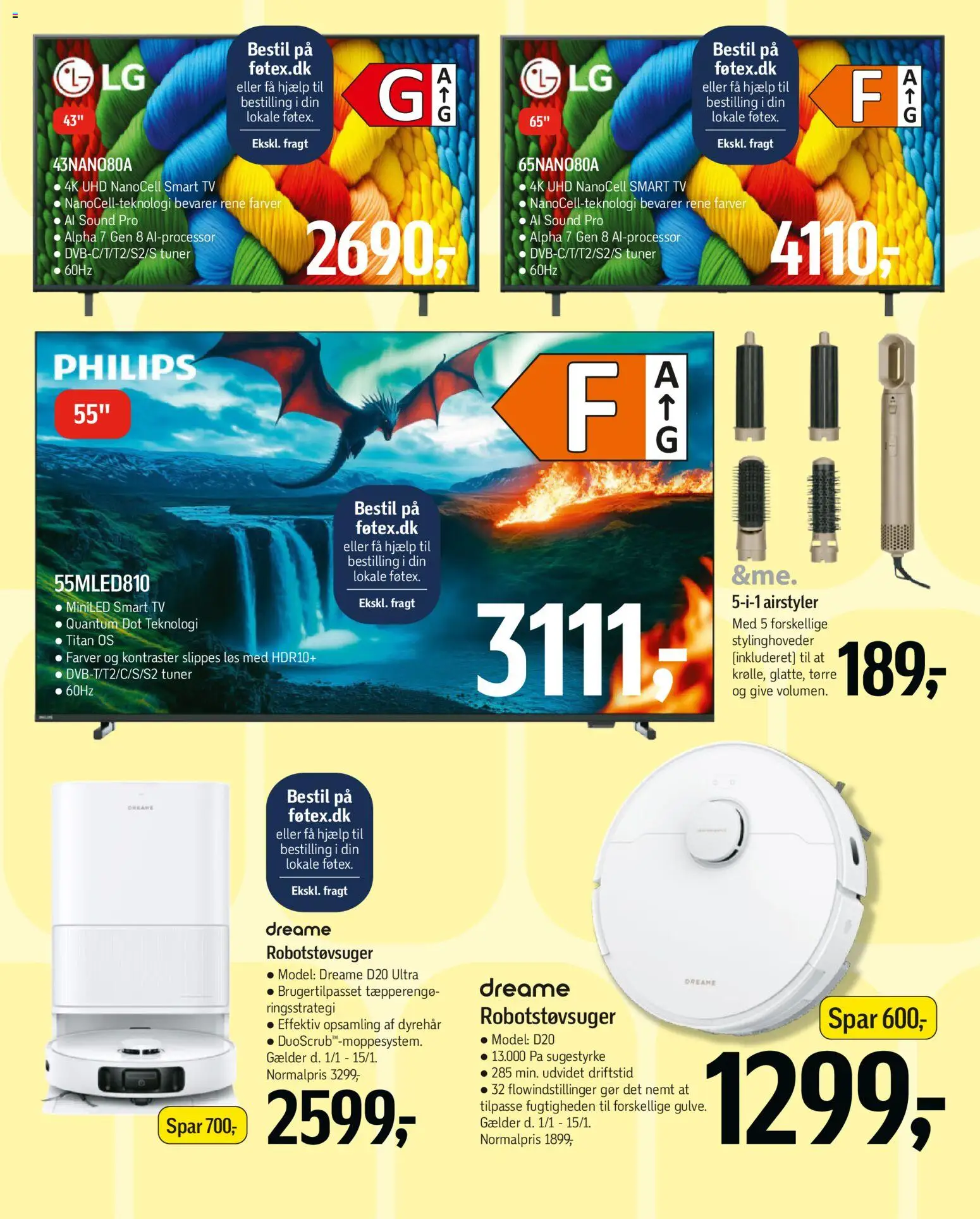 Føtex tilbudsavis – gyldig fra 02.01.2026 | Side: 70 | Produkter: Robotstøvsuger, Smart TV, TV