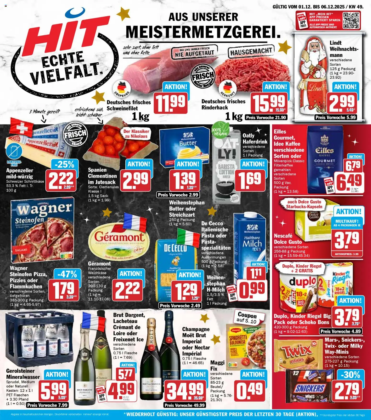 HIT - Hessen – gültig ab 01.12.2025 | Seite: 1 | Produkte: Maggi, Butter, Freixenet, Mineralwasser