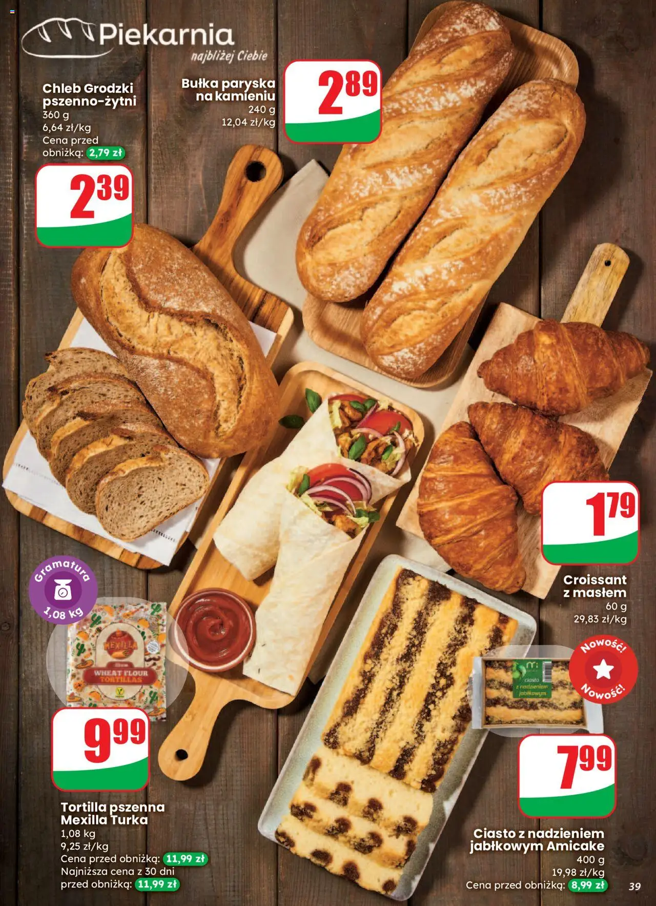 Dino Gazetka od 06.08.2025 | Strona: 39 | Produkty: Ciasto, Piekarnia, Bułka, Chleb