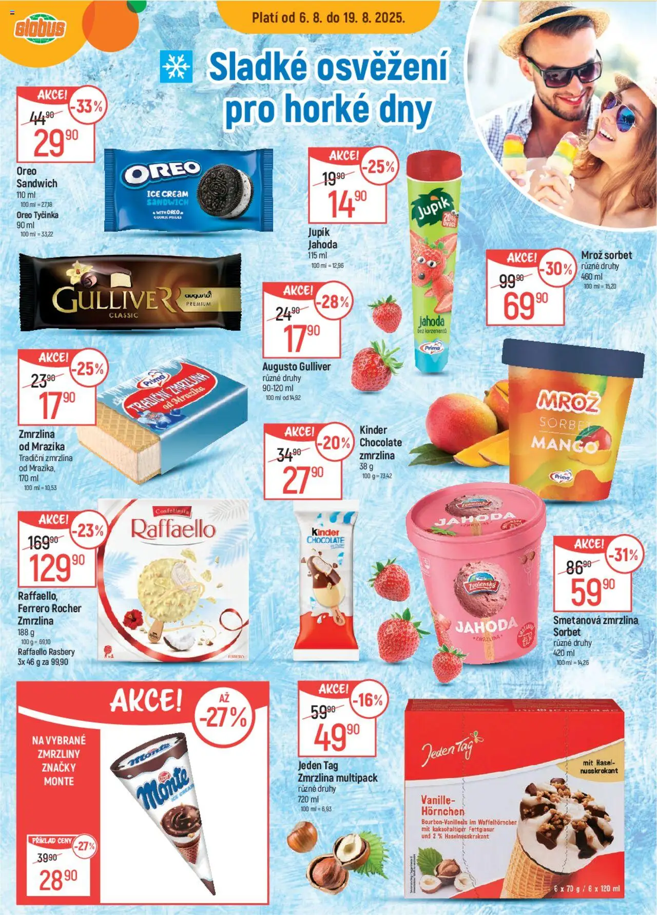 Globus leták od 13.08.2025 | Strana: 22 | Produkty: Zmrzliny, Globus, Zmrzlina, Oreo