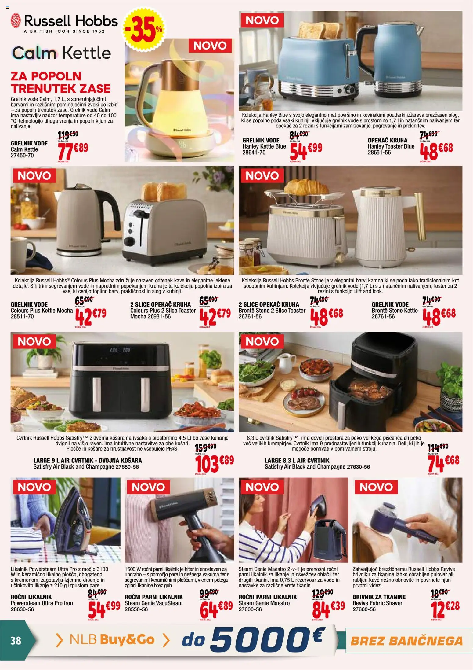 Novi E.leclerc katalog ponudbe – veljaven od 26.11.2025 | Stran: 38 | Izdelki: Likalnik, Košara, Toaster, Brivnik