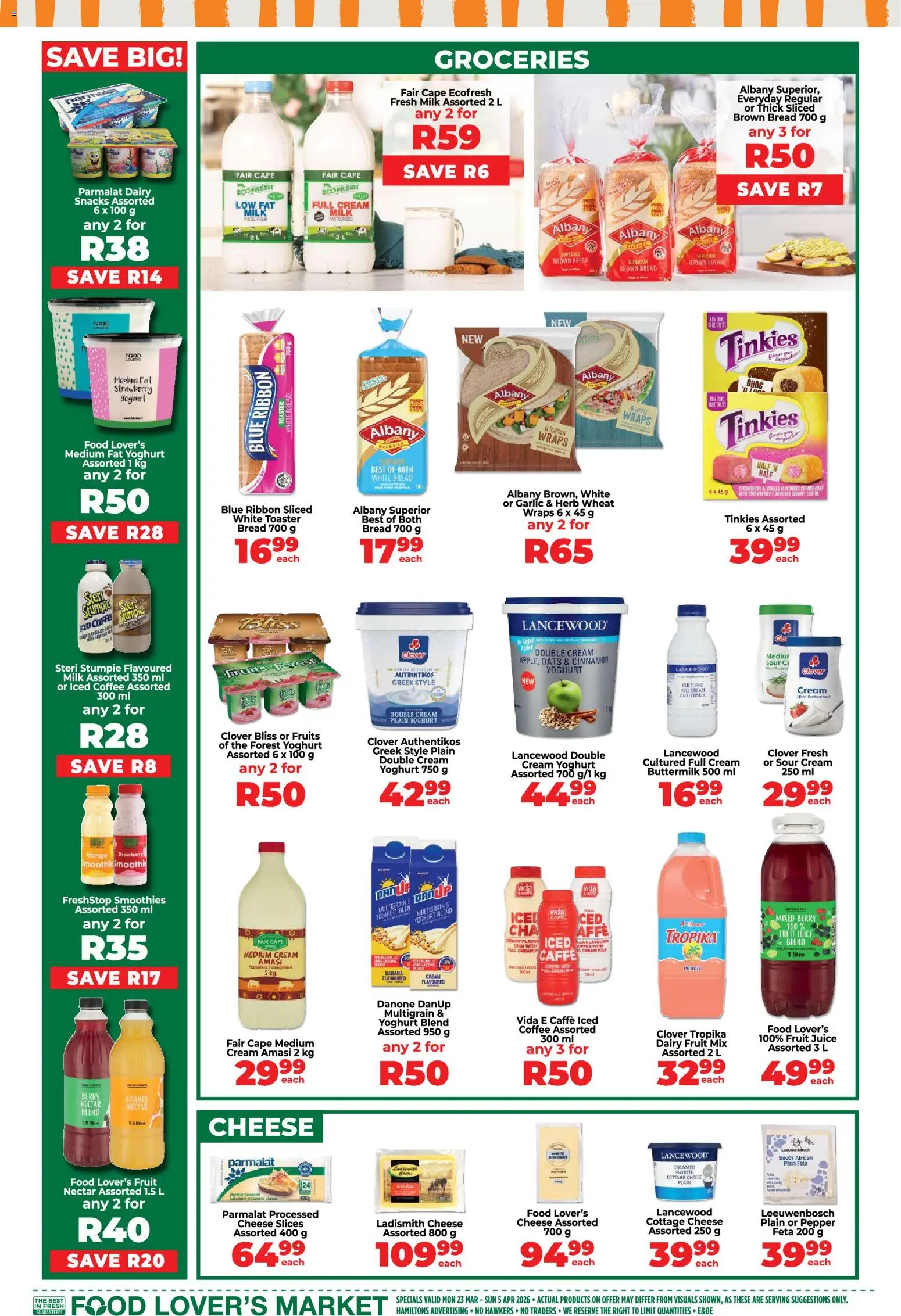 New Food Lover's Market catalogue – valid from 23.03.2026 | Page: 6 | Products: Toaster, Snacks, Pepper, Garlic