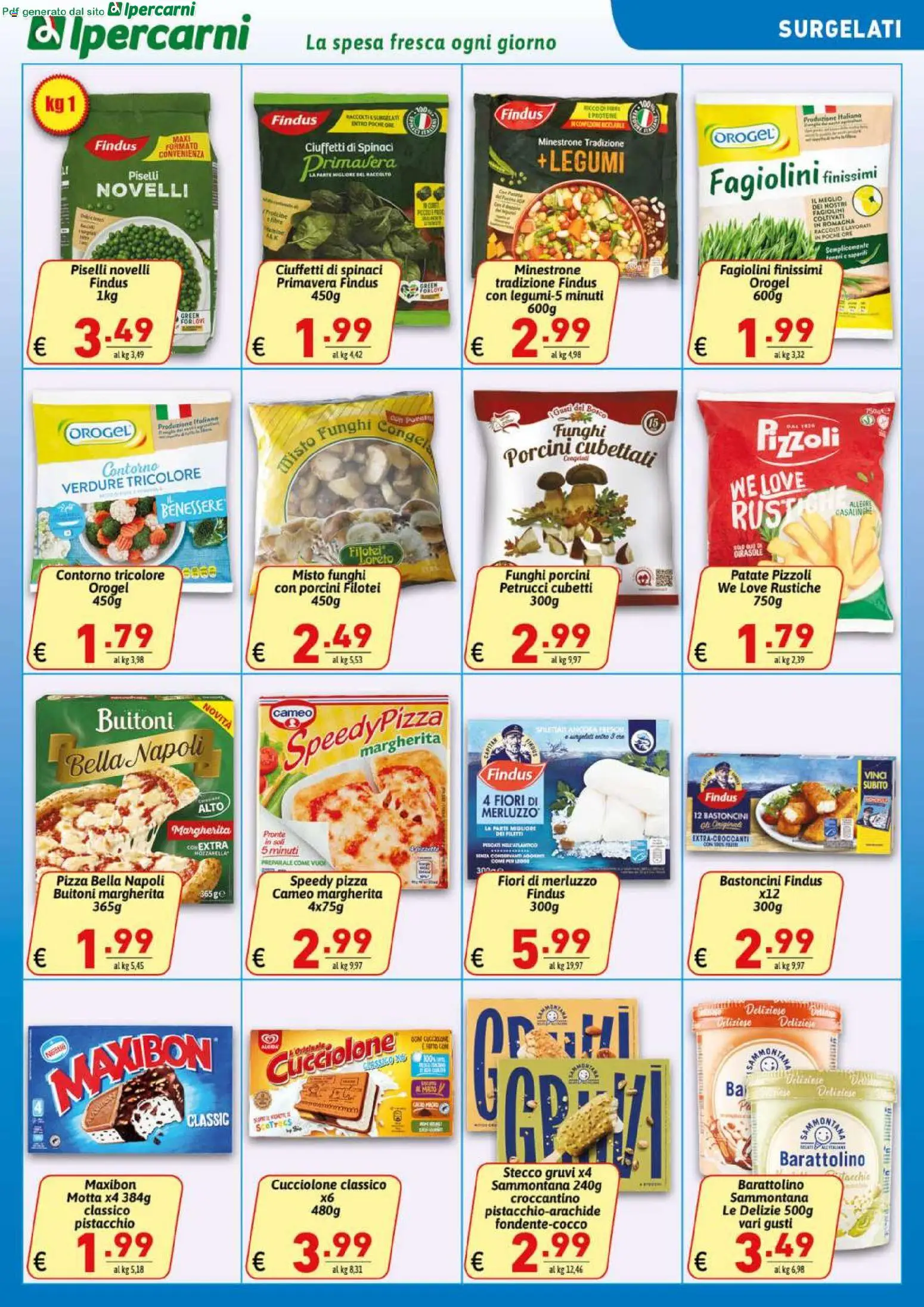 Volantino Ipercarni del 07.04.2026 | Pagina: 11 | Prodotti: Minestrone, Pizza, Verdure, Funghi