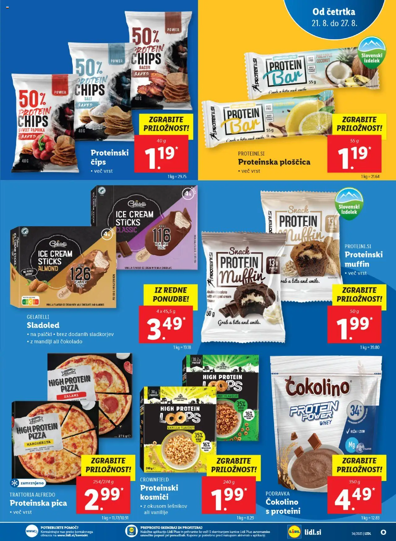 Lidl katalog │ velja od 21.08.2025 | Stran: 21 | Izdelki: Paprika, Mandlji, Čokolino, Kosmici
