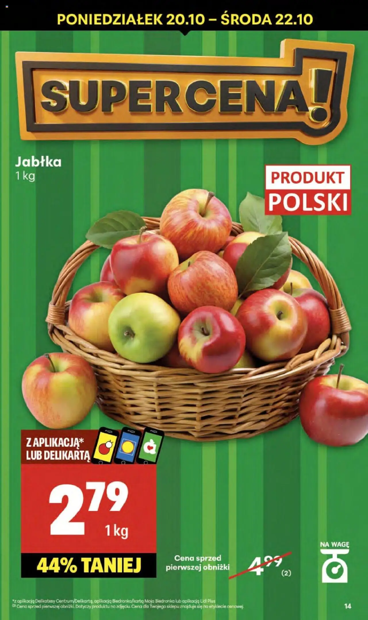 Delikatesy Centrum Gazetka - Sklepy Własne od 16.10.2025 | Strona: 14 | Produkty: Delikatesy, Jabłka