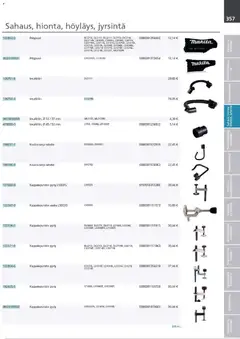 Makita-mainoslehti voimassa 24.03.2026 alkaen | Sivu: 357 | Tuotteet: Vaaka, Monitoimikone, Käsineet