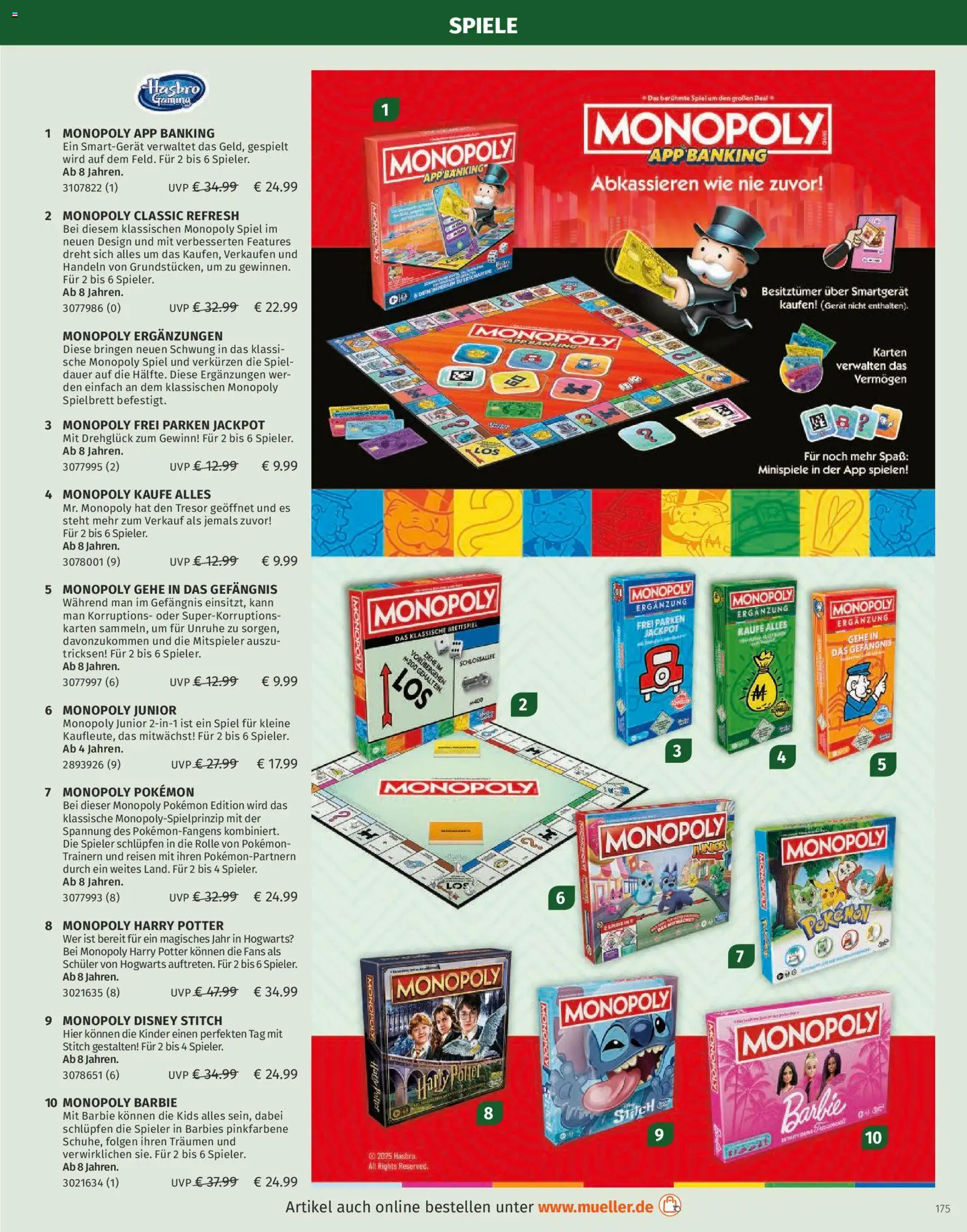 Müller Spielwarenkatalog – gültig ab 27.10.2025 | Seite: 175 | Produkte: Spiel