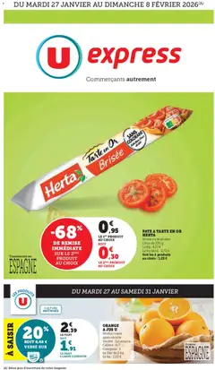 U Express - Prévisualisation de U Express Les prix bas de la semaine valide à partir de 27.01.2026