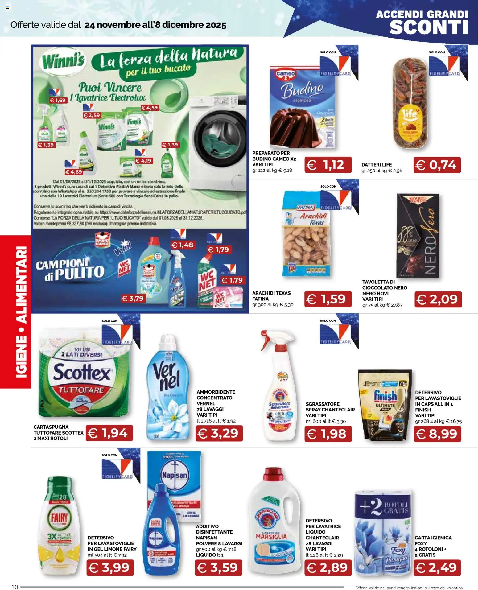 Volantino Mercatò del 24.11.2025 | Pagina: 10 | Prodotti: Ammorbidente, Lavatrice, Lavastoviglie, Budino