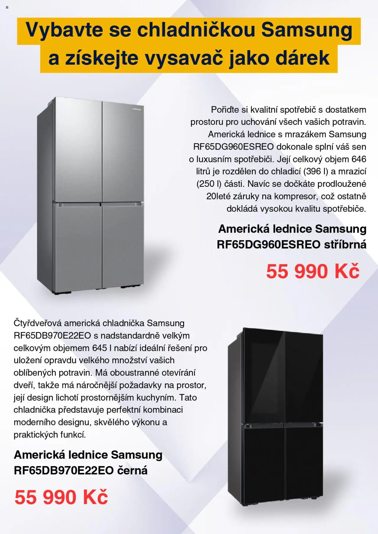 Datart nabídka od 20.08.2025 | Strana: 3 | Produkty: Lednice, Samsung, Chladnička, Vysavač