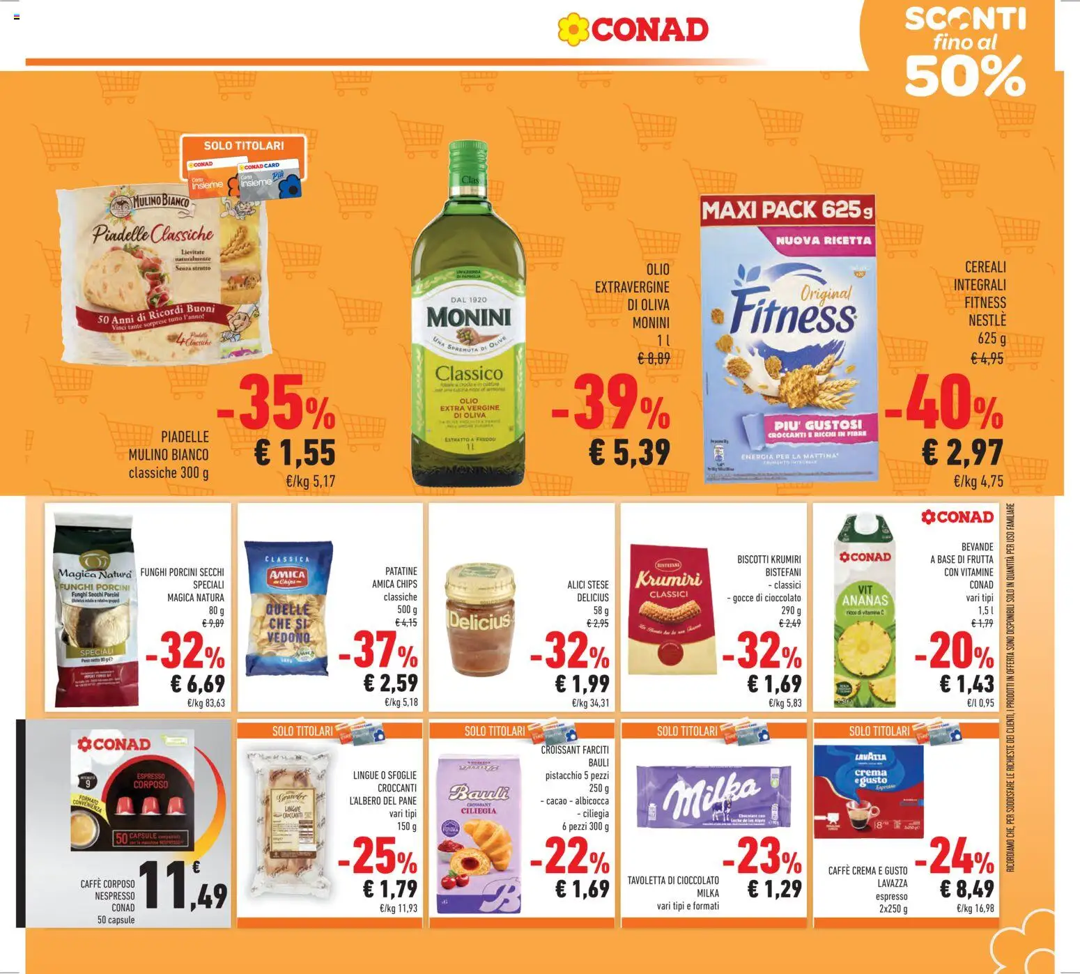 Volantino Conad del 14.01.2026 | Pagina: 11 | Prodotti: Pane, Olio, Cacao, Alici