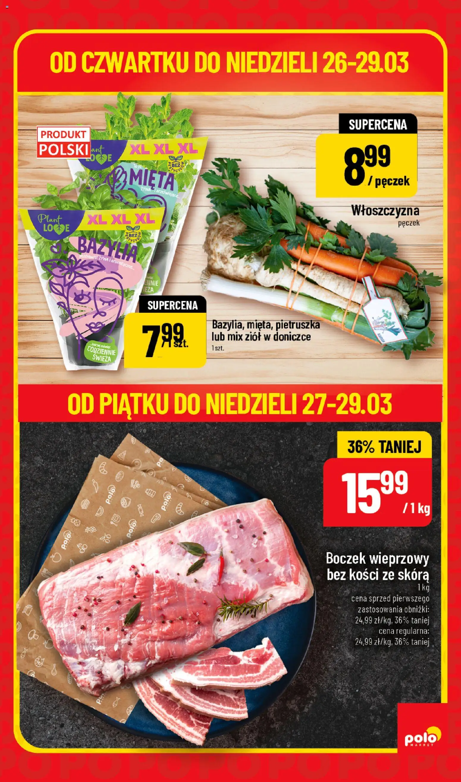 POLOmarket gazetka - Super Hity od 26.03.2026 | Strona: 5 | Produkty: Pietruszka, Boczek wieprzowy, Mięta, Boczek