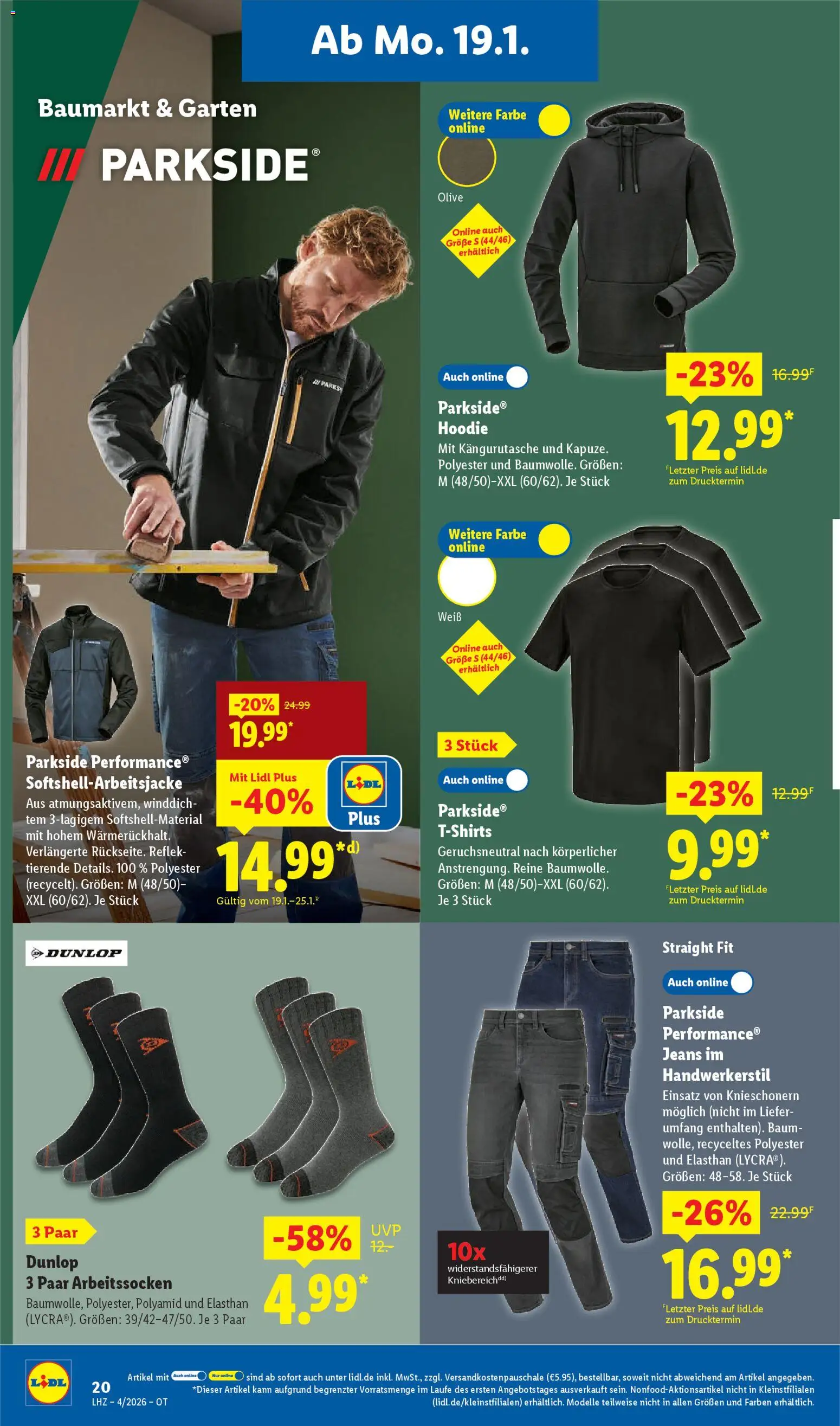 Lidl Prospekt Prenzlau – gültig ab 19.01.2026 | Seite: 32 | Produkte: Hoodie, Jeans