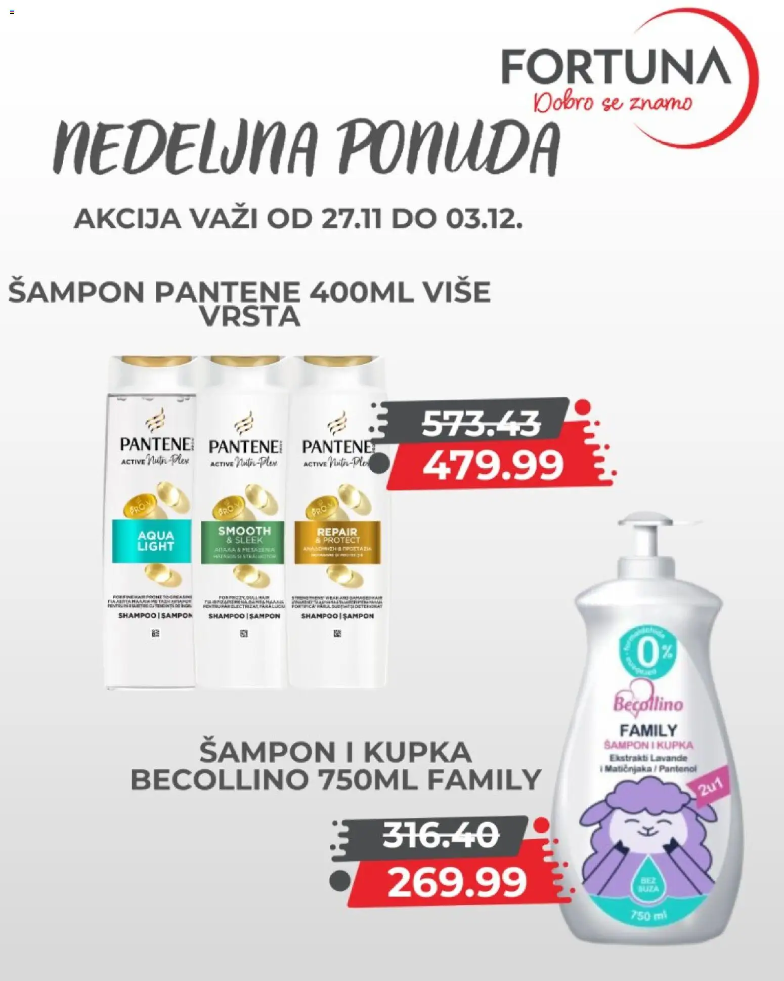 Fortuna Market katalog - važi od 27.11.2025 | Strana: 11 | Proizvode: Pantene, Šampon