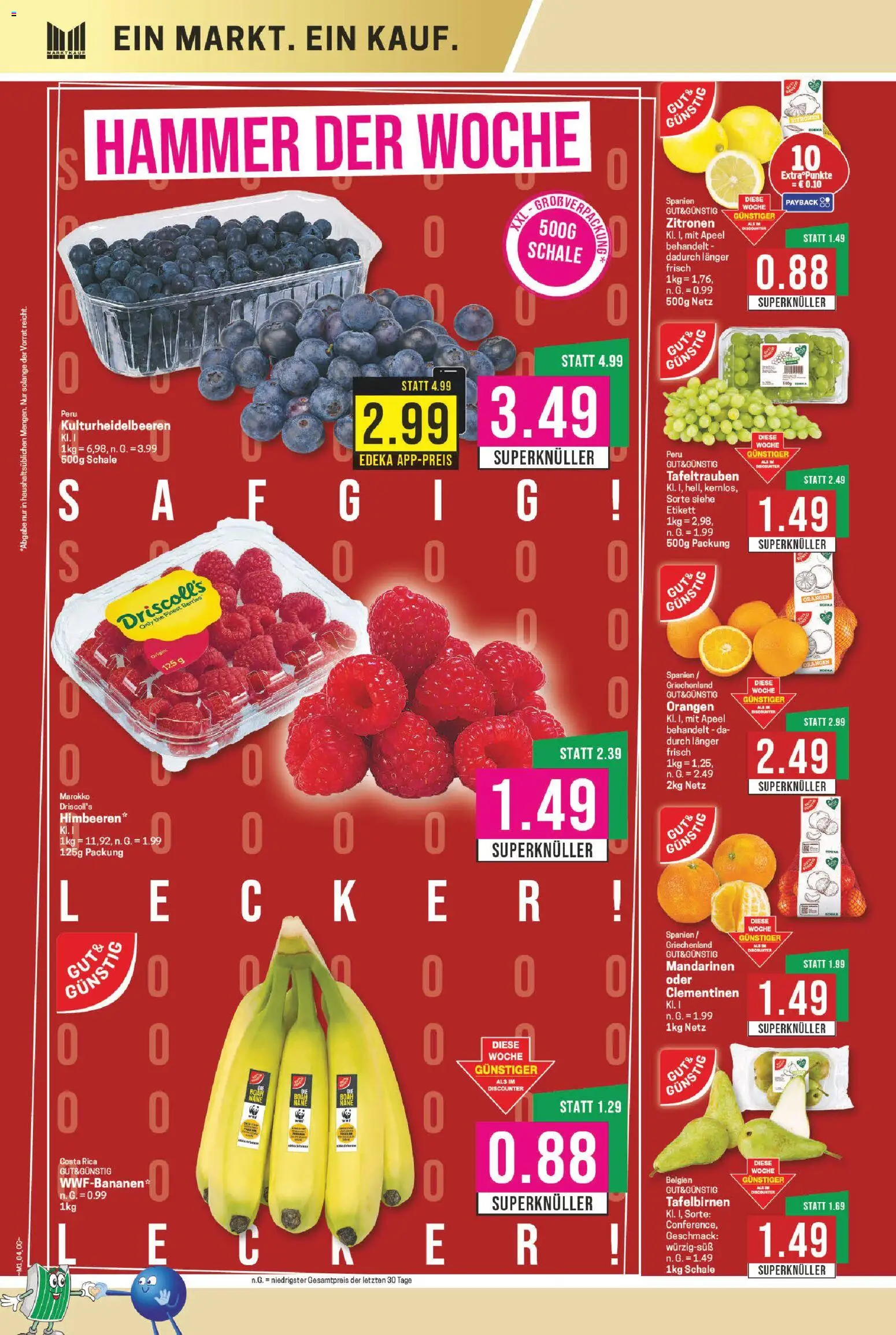 Marktkauf Prospekt 	 – gültig ab 29.12.2025 | Seite: 4 | Produkte: Himbeeren, Mandarinen, Orangen, Zitronen