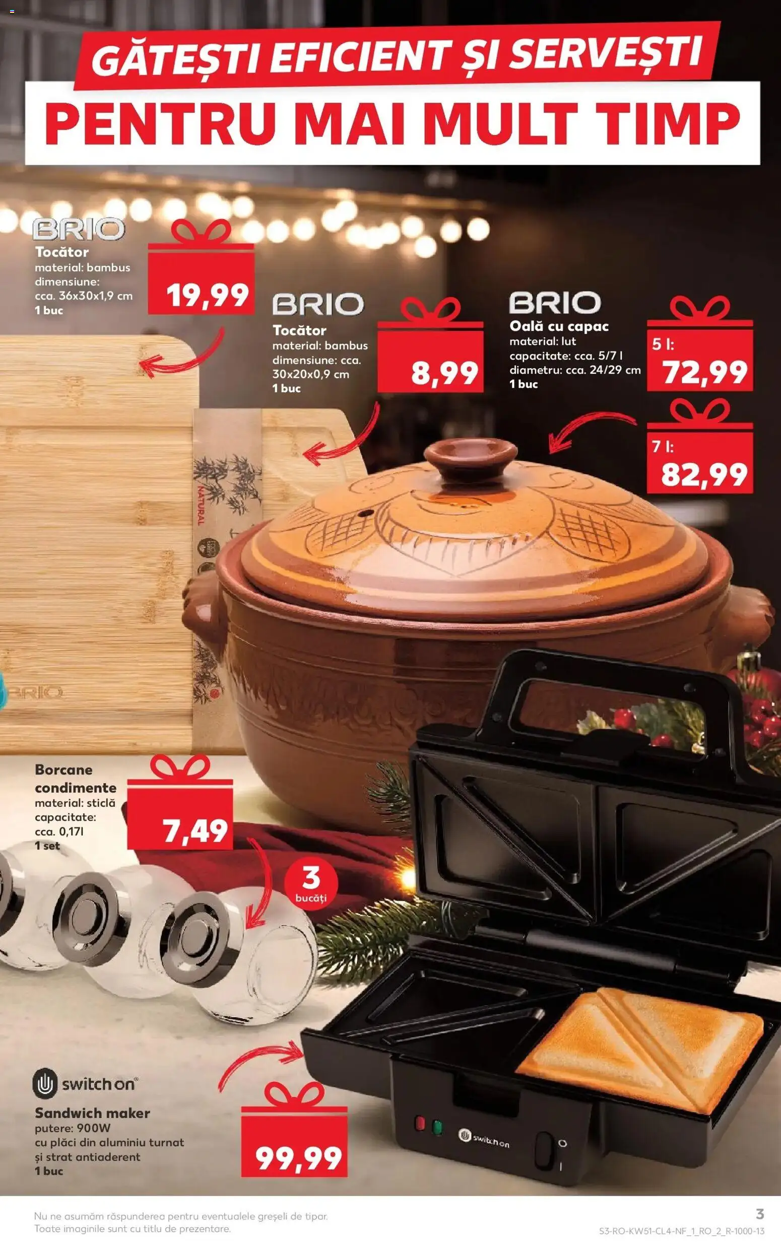 Noul catalog Kaufland – valabil de la 17.12.2025 | Pagină: 3 | Produse: Oală, Tocător, Condimente