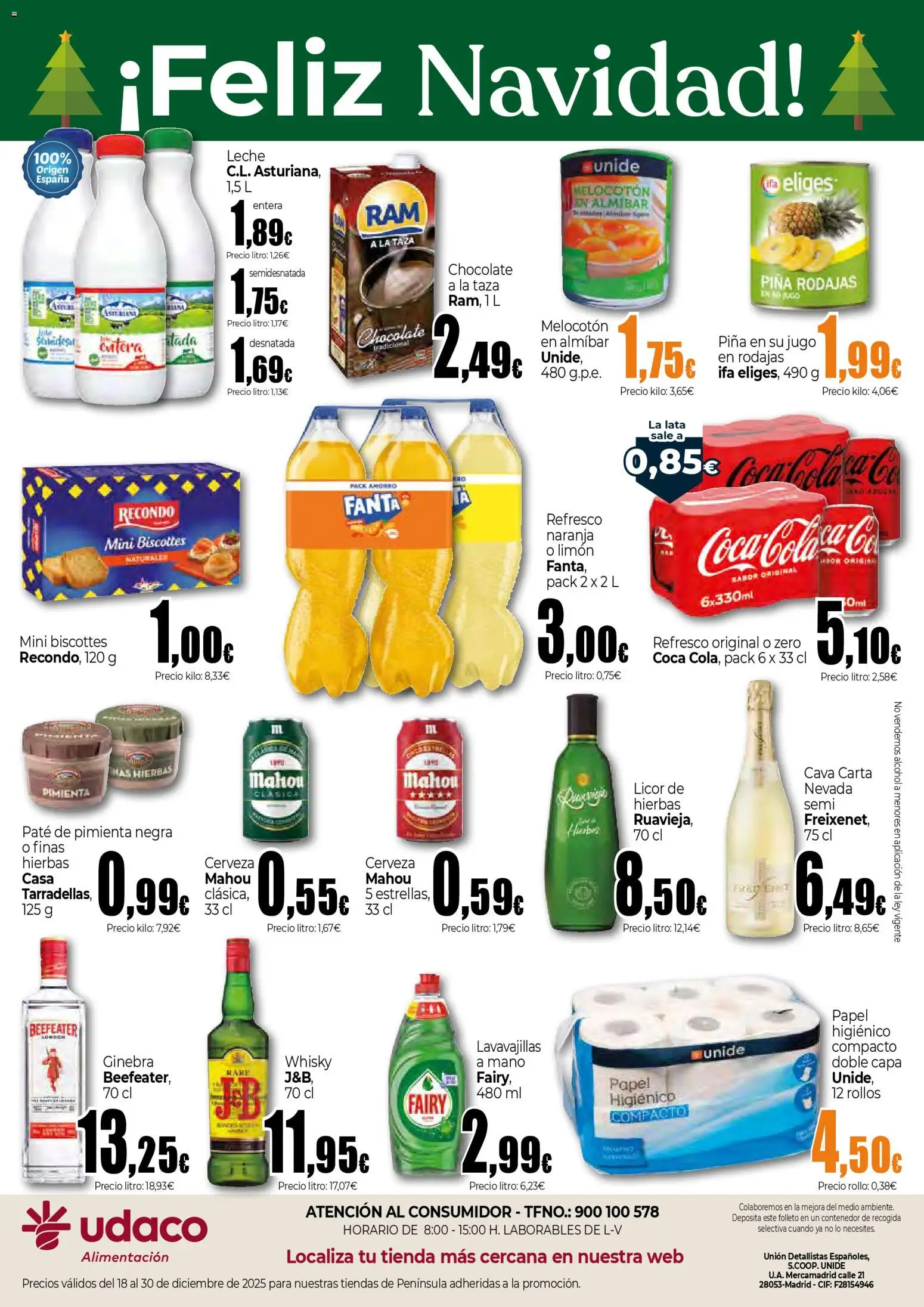 Unide - Feliz Navidad │ válido desde el 18.12.2025 | Página: 2 | Productos: Licor, Jugo, Piña, Ginebra