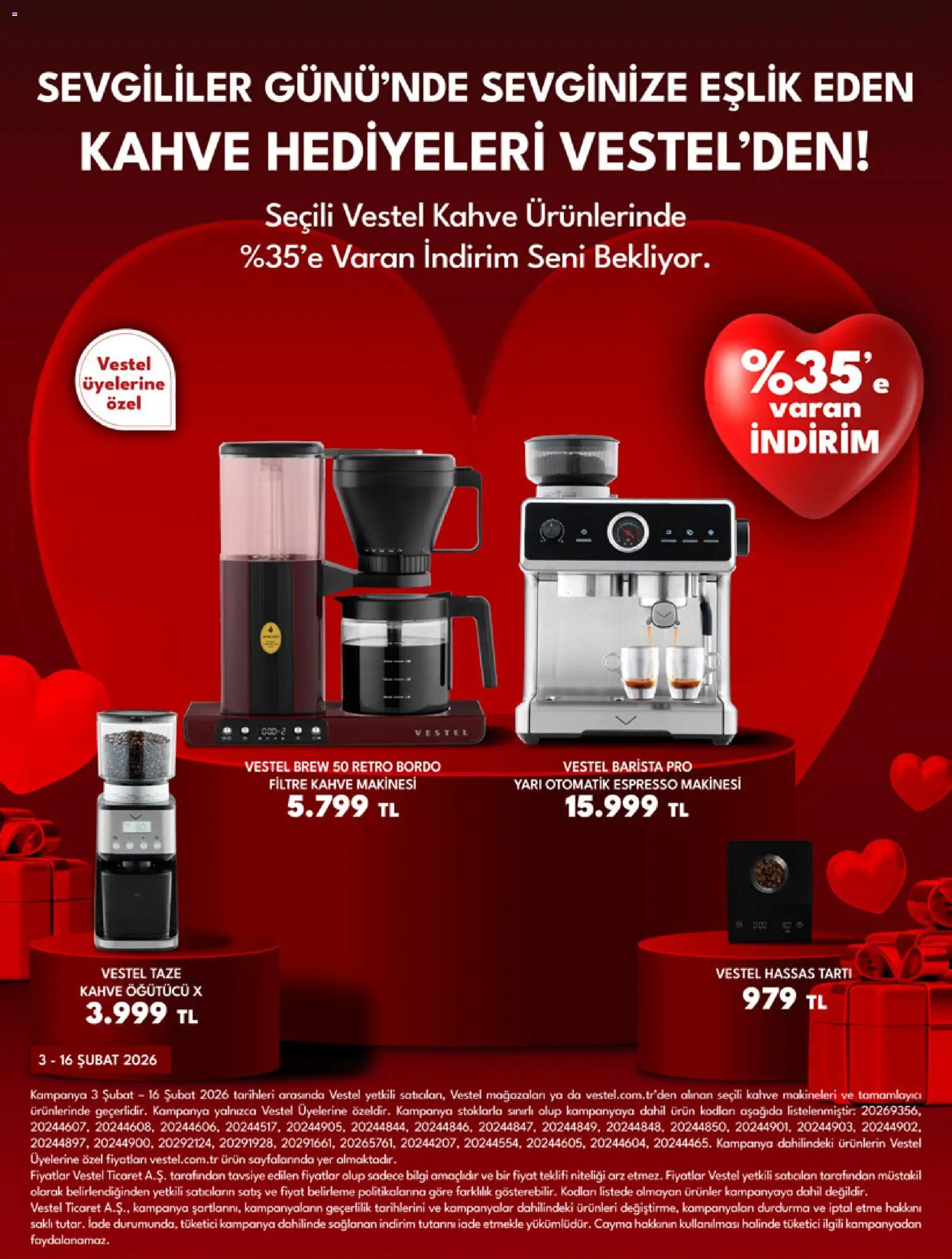 Vestel Küçük Ev Aletleri - 03.02.2026 tarihinden itibaren geçerlidir | Sayfa: 2