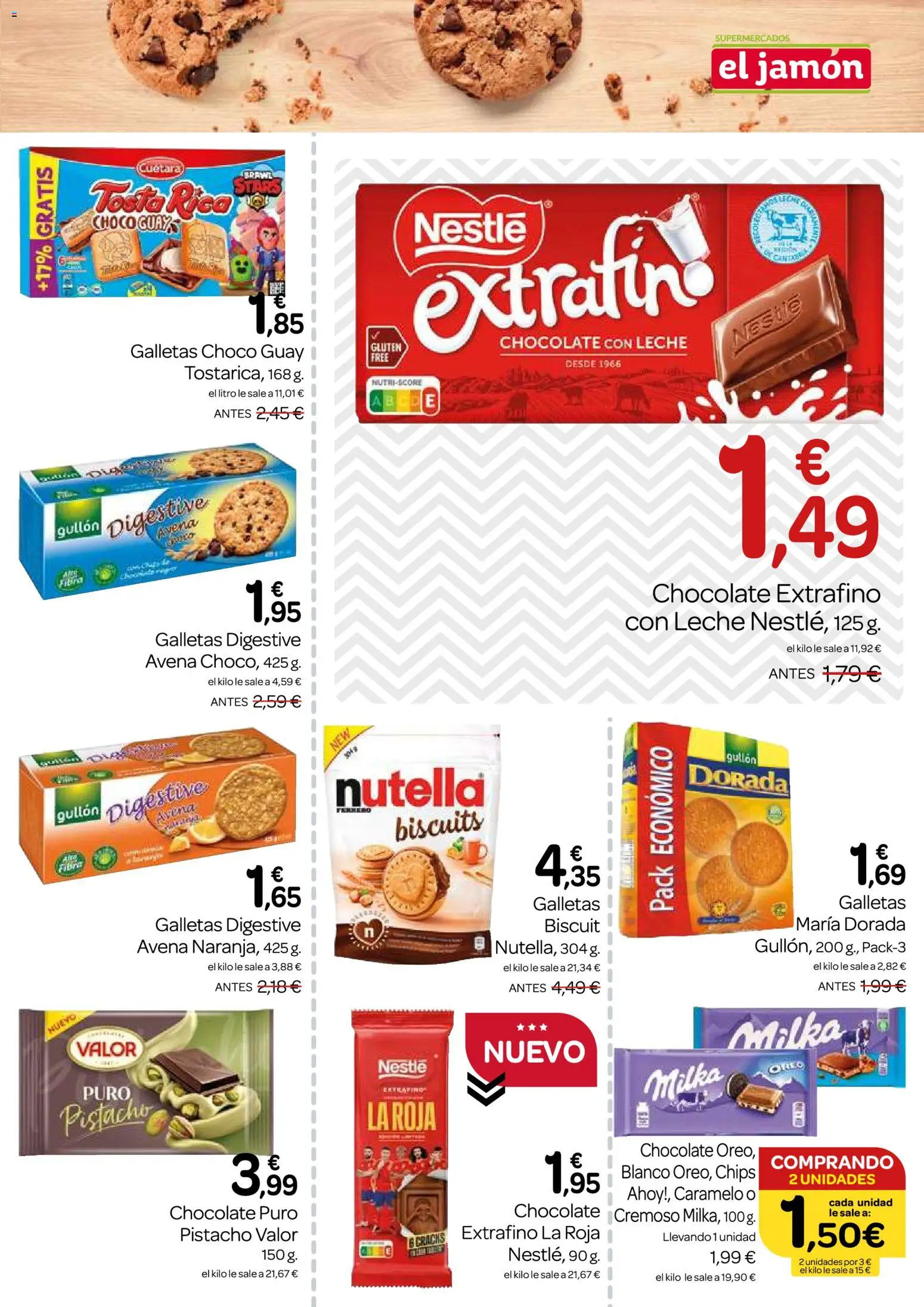 Supermercados El Jamón folleto │ válido desde el 26.02.2026 | Página: 13 | Productos: Leche, Chocolate, Galletas, Chocolate con leche
