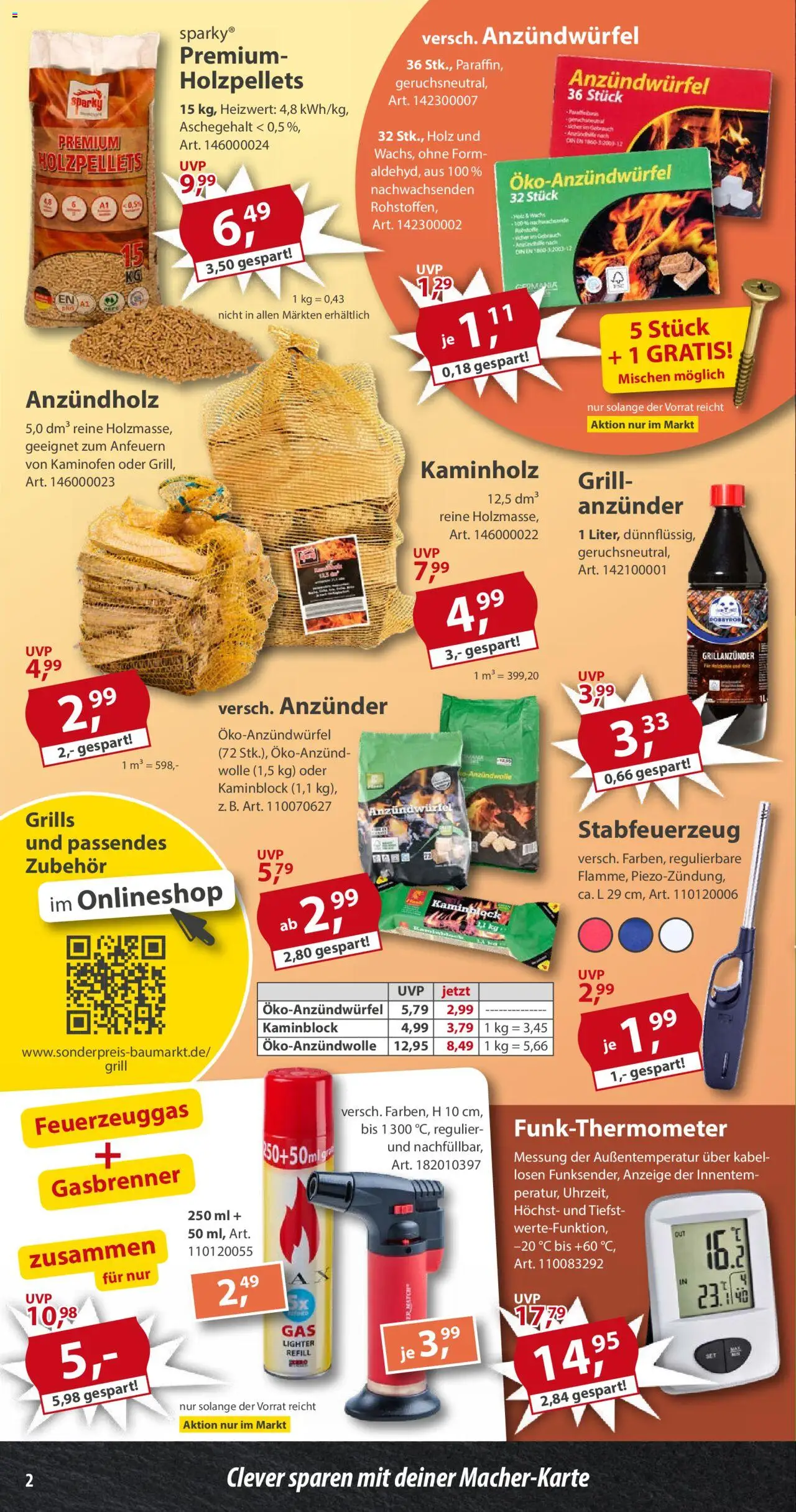 Sonderpreis Baumarkt Prospekt 	 – gültig ab 27.09.2025 | Seite: 2 | Produkte: Kabel, Grill, Kaminofen