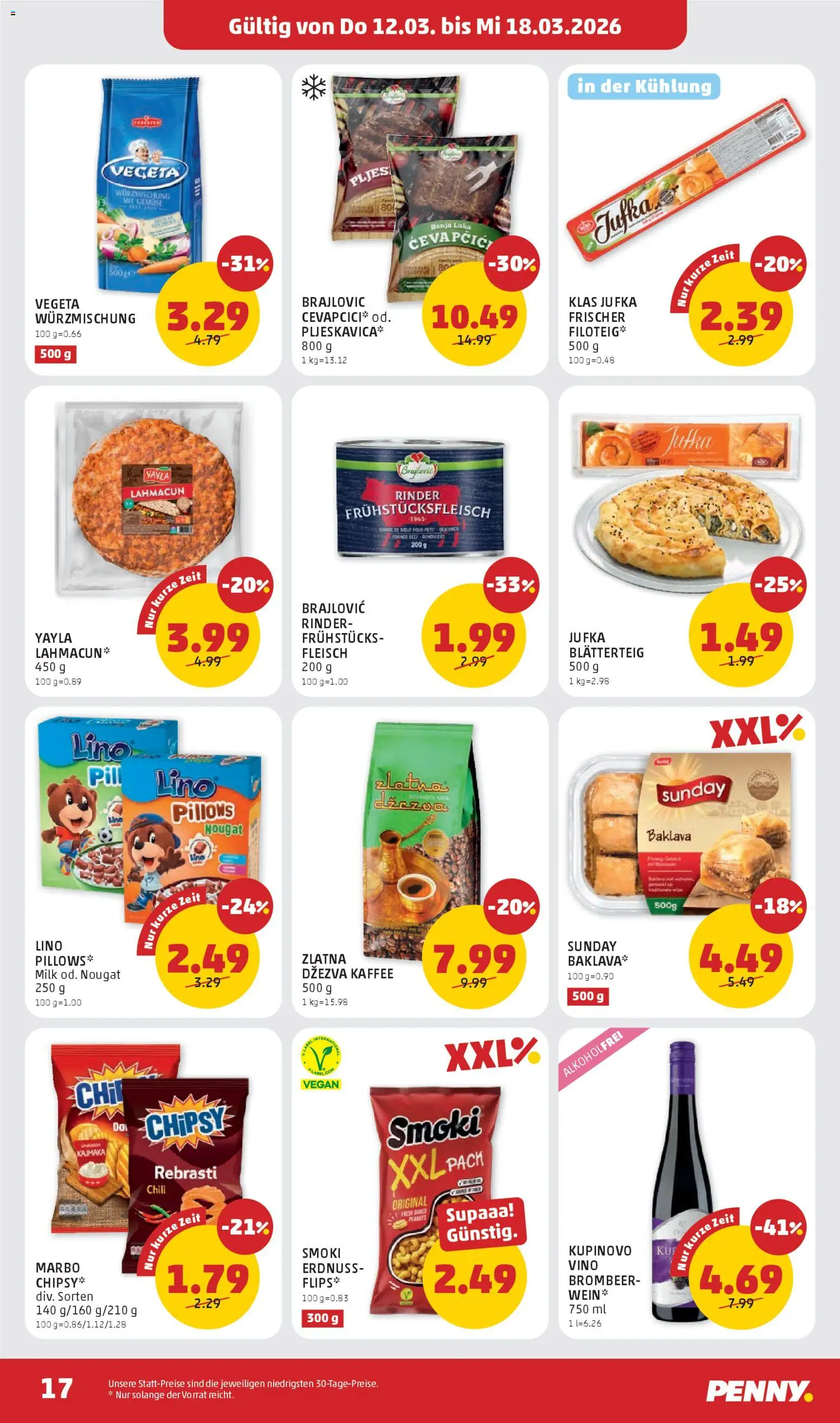 Penny Markt - Flugblatt gültig ab 12.03.2026 | Seite: 17 | Produkte: Gemüse, Chili, Kaffee