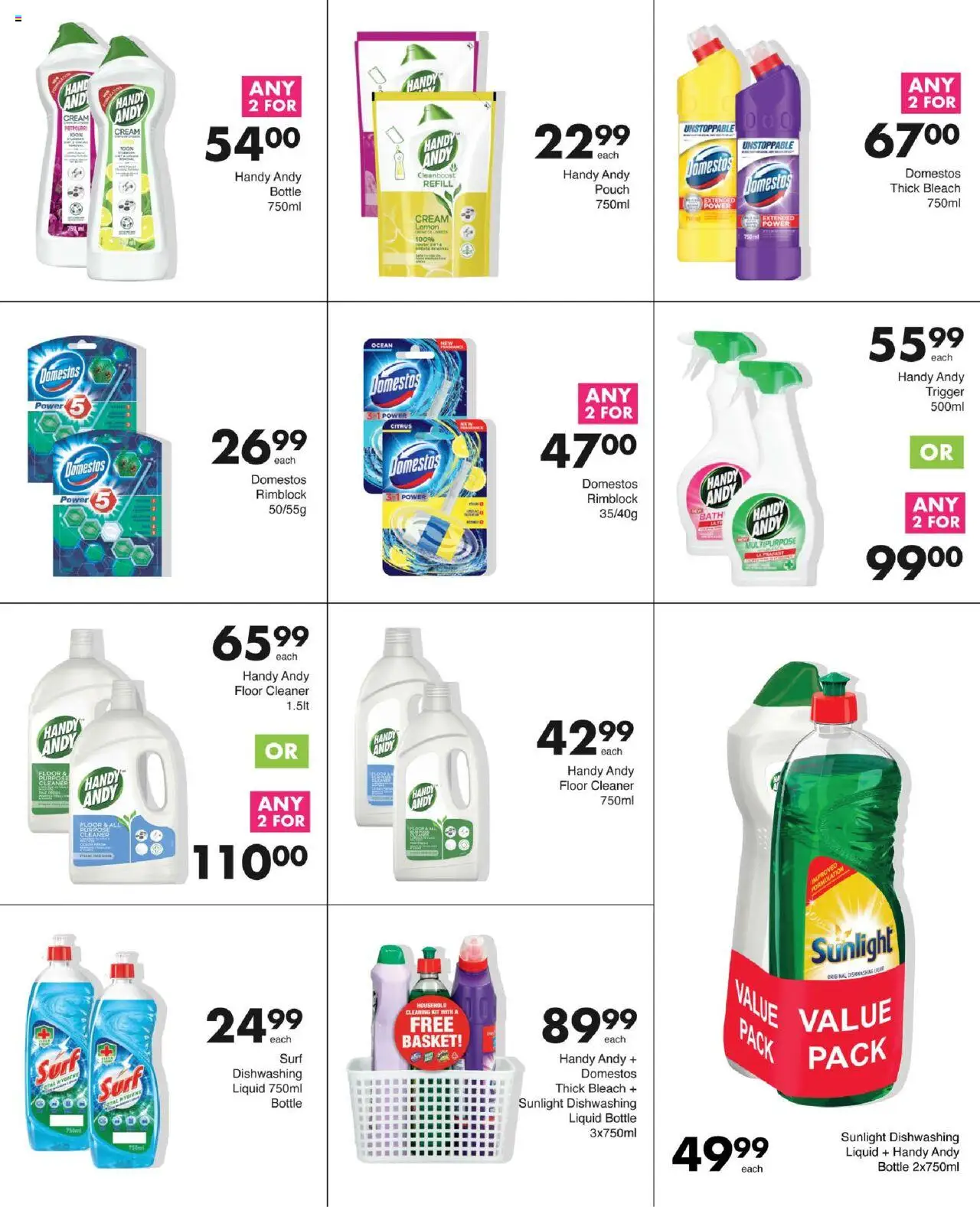 New Save catalogue – valid from 25.09.2025 | Page: 69 | Products: Basket, Bleach, Lemon, Dishwashing liquid