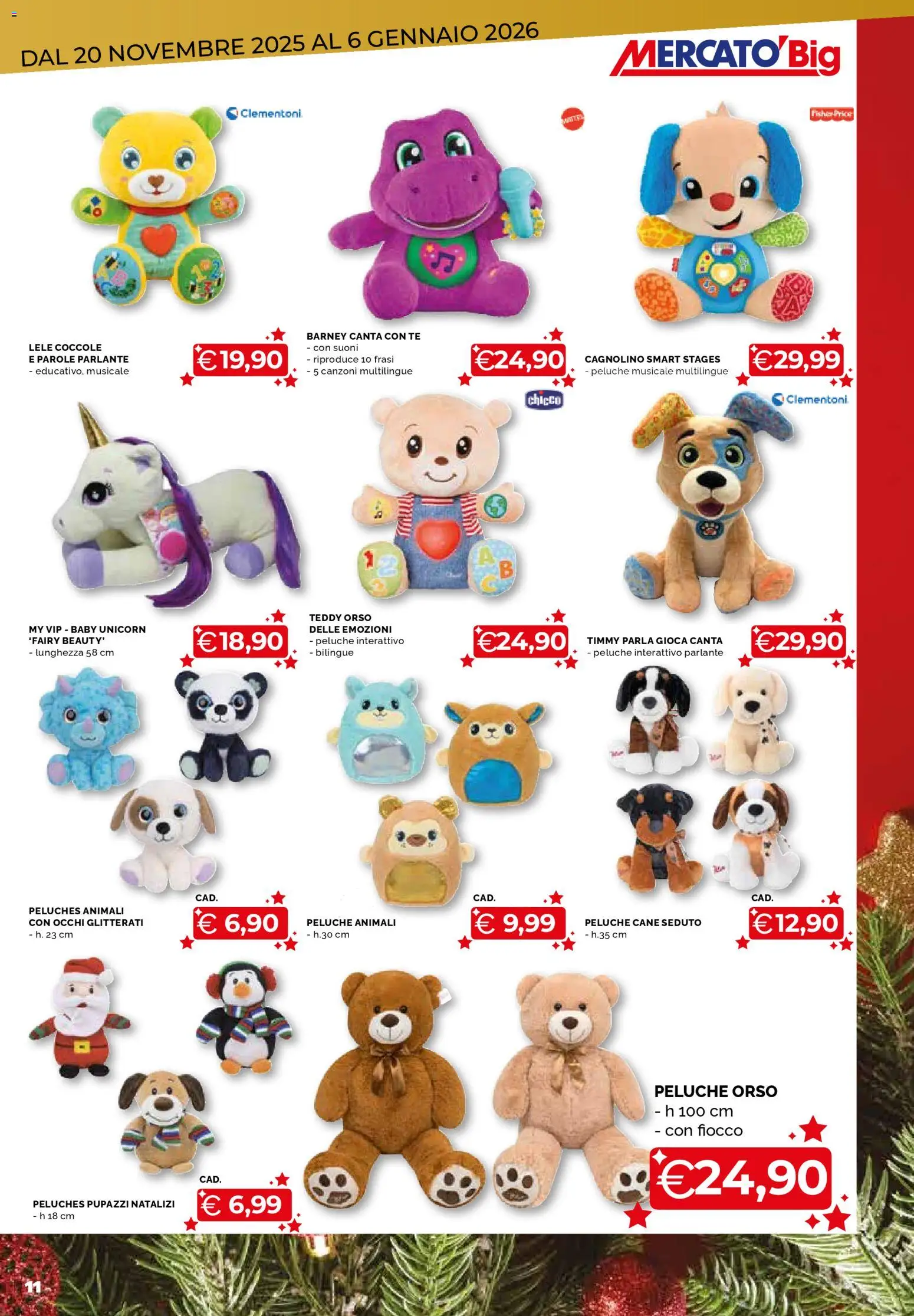 Volantino Mercatò del 20.11.2025 | Pagina: 11 | Prodotti: Peluche, Tè