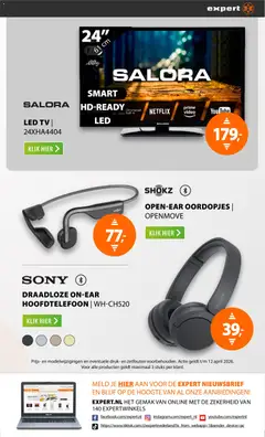 Expert folder - Voorbeeld van een folder van Expert, geldig van 06.04.2026 | Pagina: 23 | Producten: Hoofdtelefoon, Tv, Video