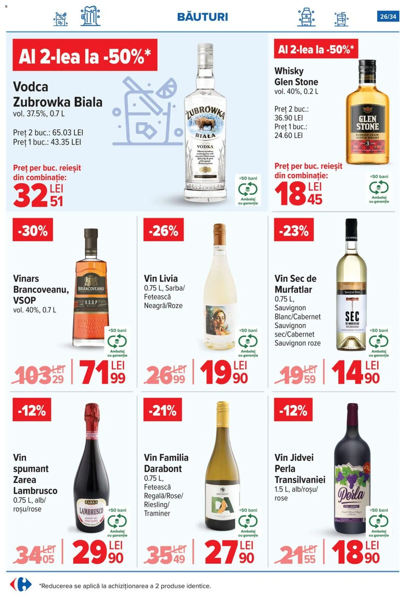 Noul catalog Carrefour – valabil de la 12.11.2025 | Pagină: 26 | Produse: Su ısıtıcı, Vin, Vodka