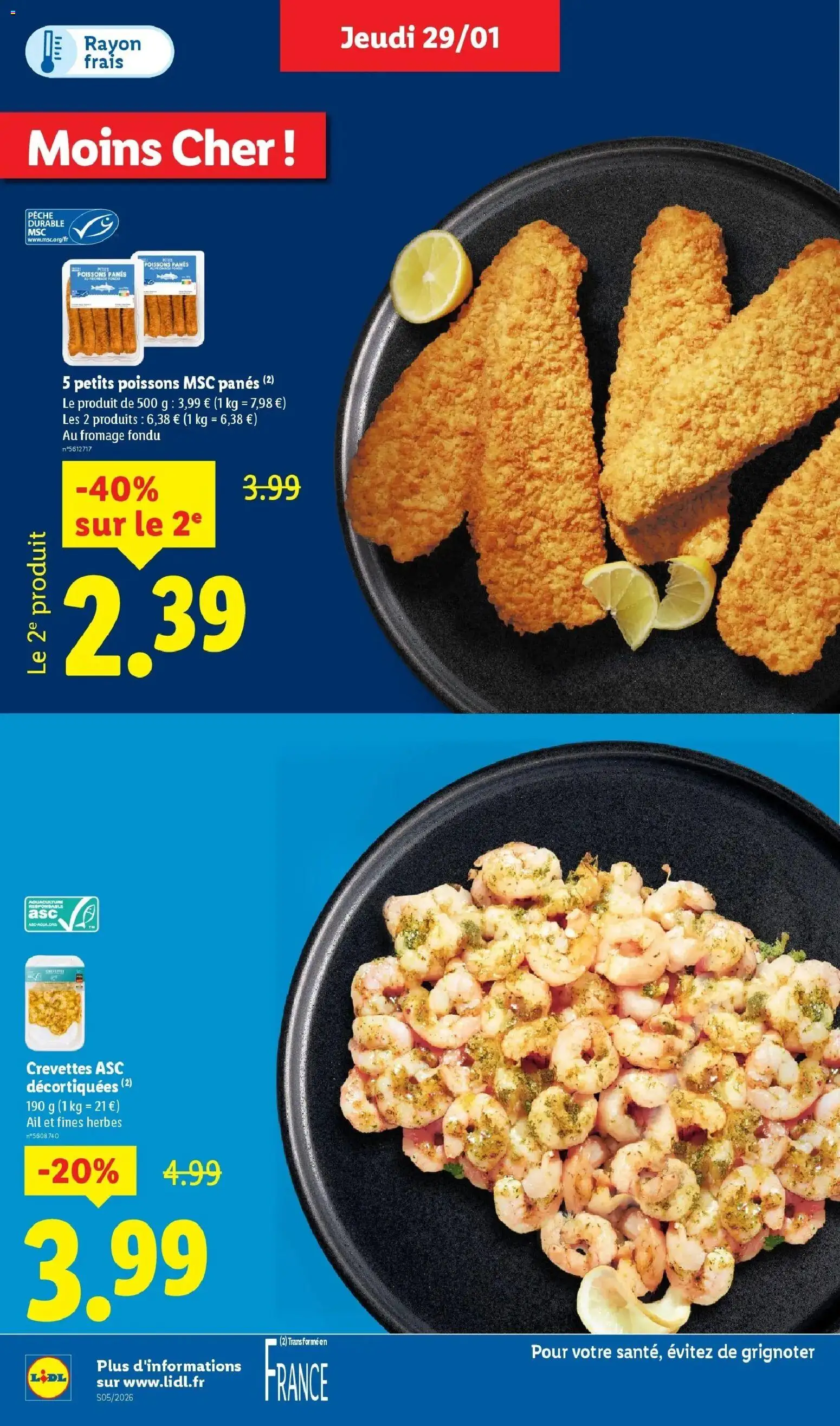 Catalogue LIDL du 28/01/2026 | Promo prospectus en ligne | Page: 6 | Produits: Pêche, Ail, Crevettes, Fromage