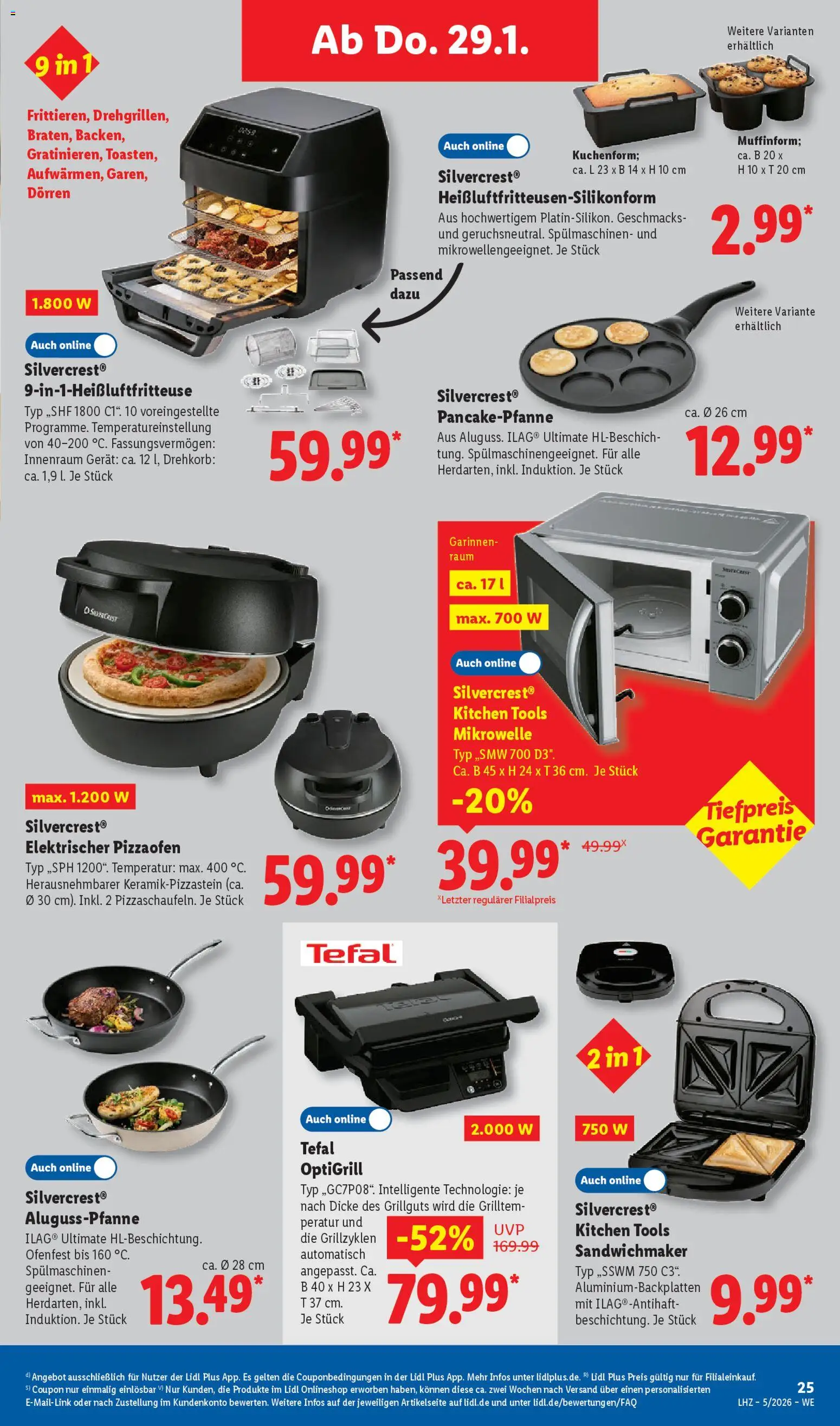 Lidl Prospekt Aarbergen – gültig ab 26.01.2026 | Seite: 47 | Produkte: Mikrowelle, Sandwichmaker